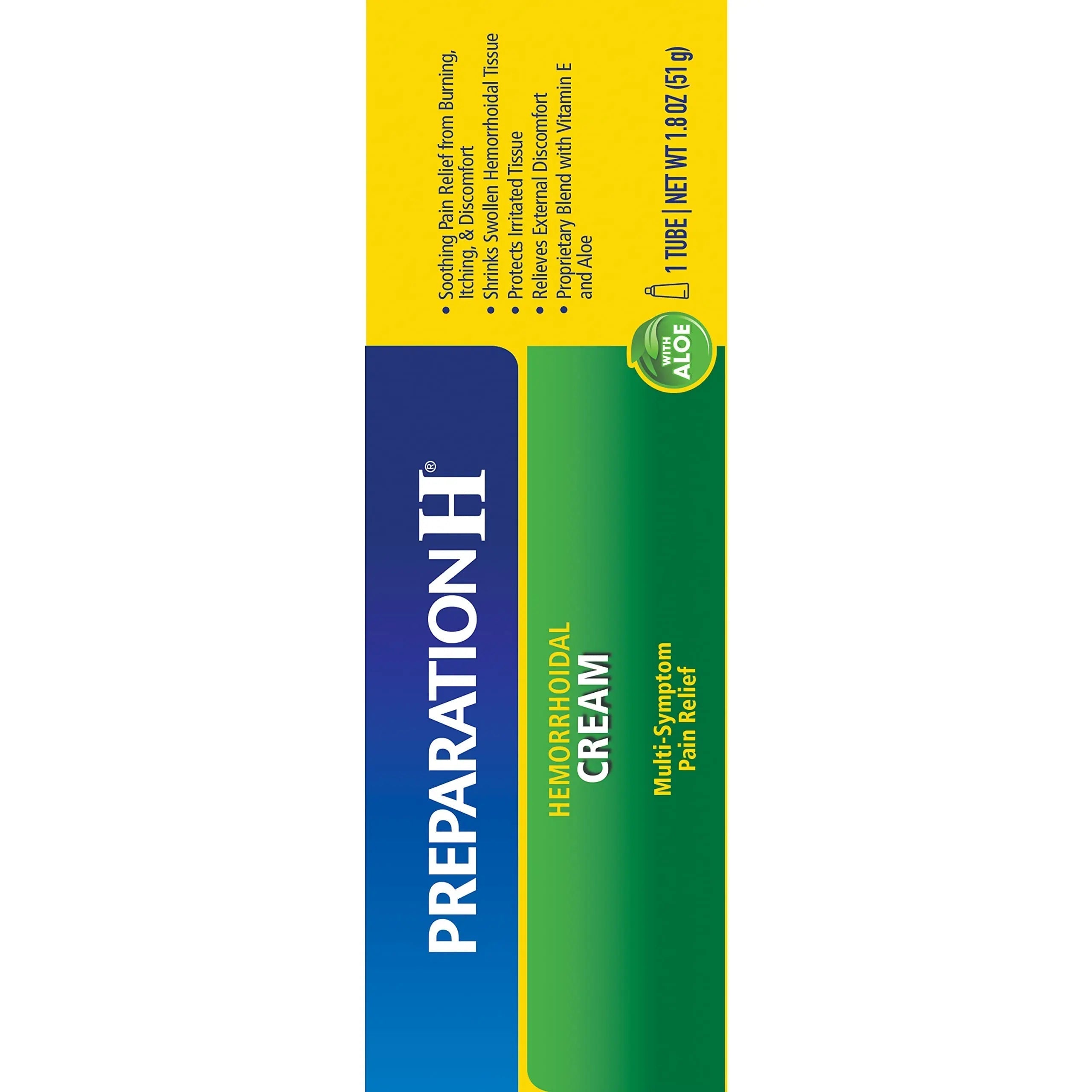 Preparation H Hemorrhoid Cream with Aloe for Multi-Symptom Relief - 1.8 Oz Tube Preparation H buy supplements canada