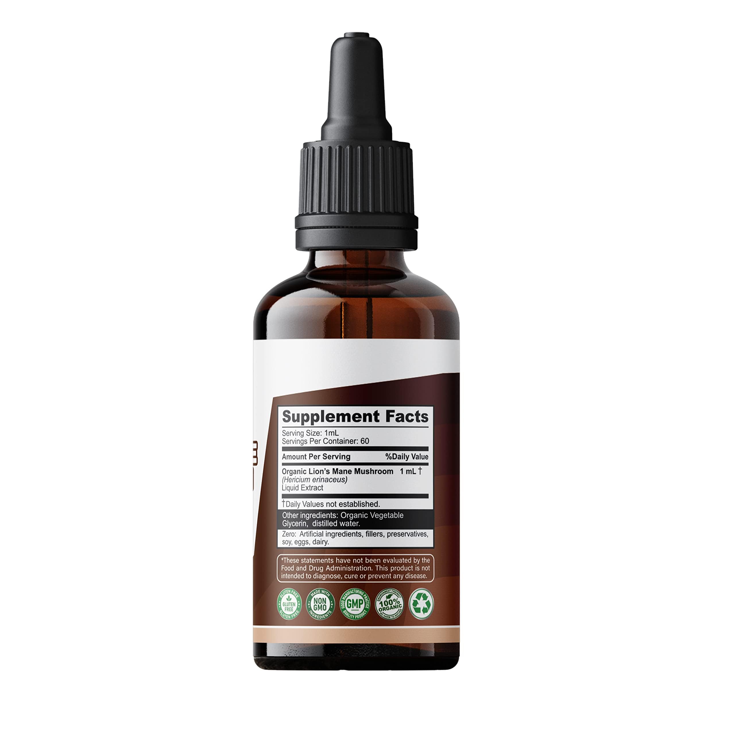 Lion's Mane Mushroom Drops Supplement, Lions Mane Tincture, Natural SMSHEALTHPRODUCTS.com buy supplements canada