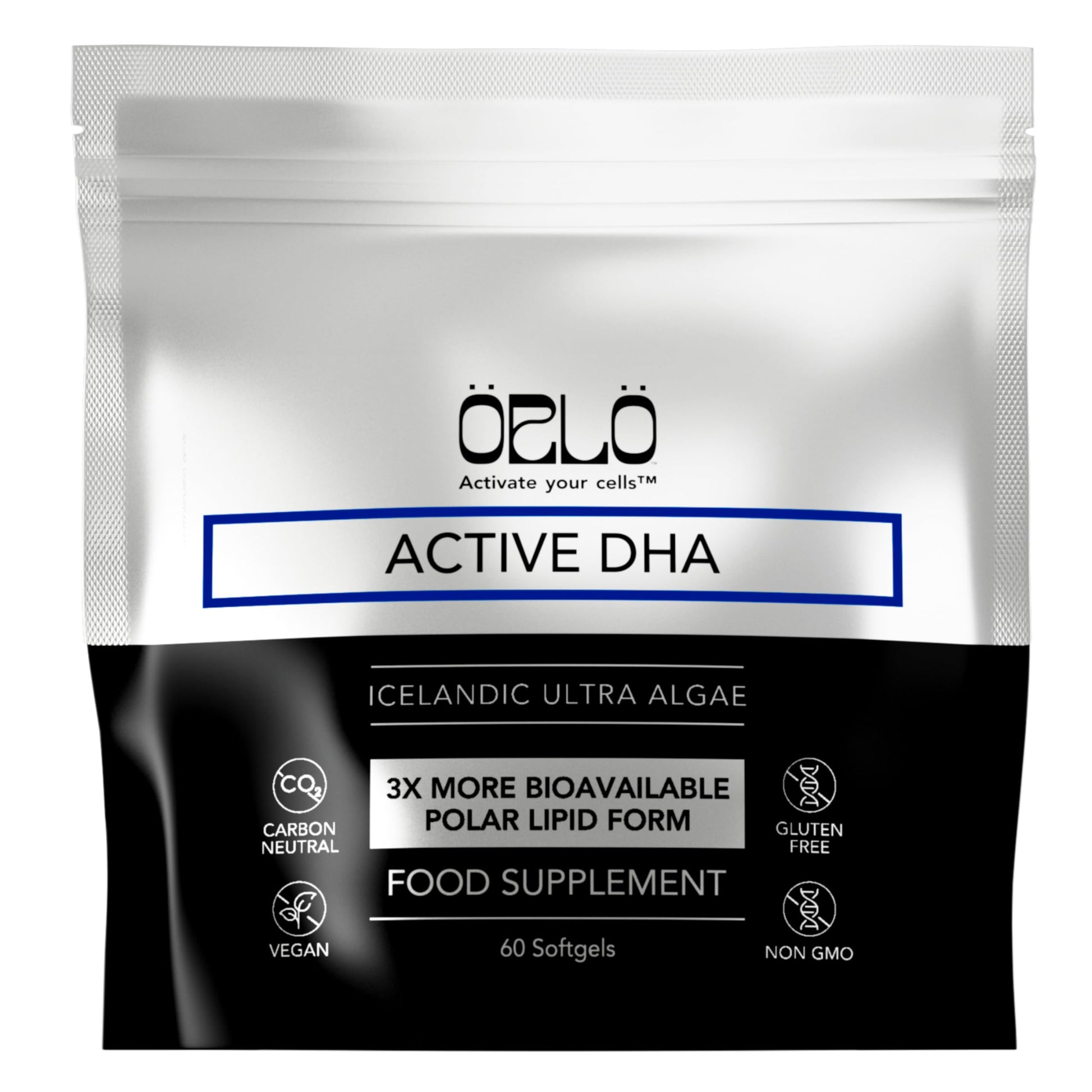 Orlo DHA Supplement 1000mg - 3X Absorption Natural Icelandic Nordic Omega 3 DHA & EPA for Brain & Eye Support – Vegan Fish Oil Alternative, No Fishy Aftertaste, 60 Easy-to-Swallow Mini Softgels Orlo buy supplements canada