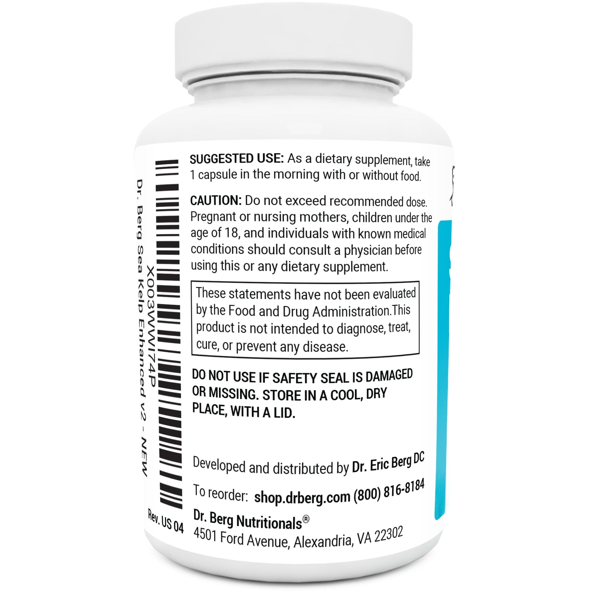 Dr. Berg's Sea Kelp Enhanced - Pure Healthy Thyroid Support Natural Antioxidants Dr. Berg Nutritionals buy supplements canada