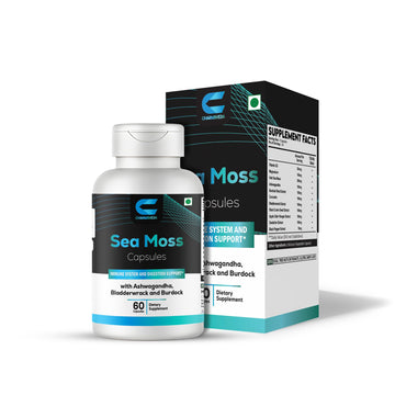 CHARMSVEDA Sea Moss Capsules with Ashwagandha, Bladderwrack & Burdock – Overall Wellness & Immune Support, Support Digestive & Gut Health* – 60 Vegan Capsules CHARMSVEDA buy supplements canada