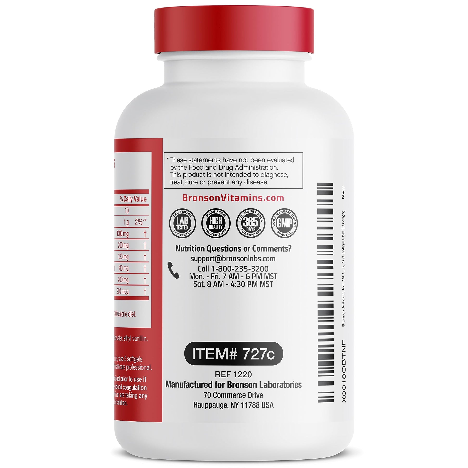 Bronson Antarctic Krill Oil 1000 mg with Omega-3s EPA, DHA, Astaxanthin and Phospholipid Bronson buy supplements canada
