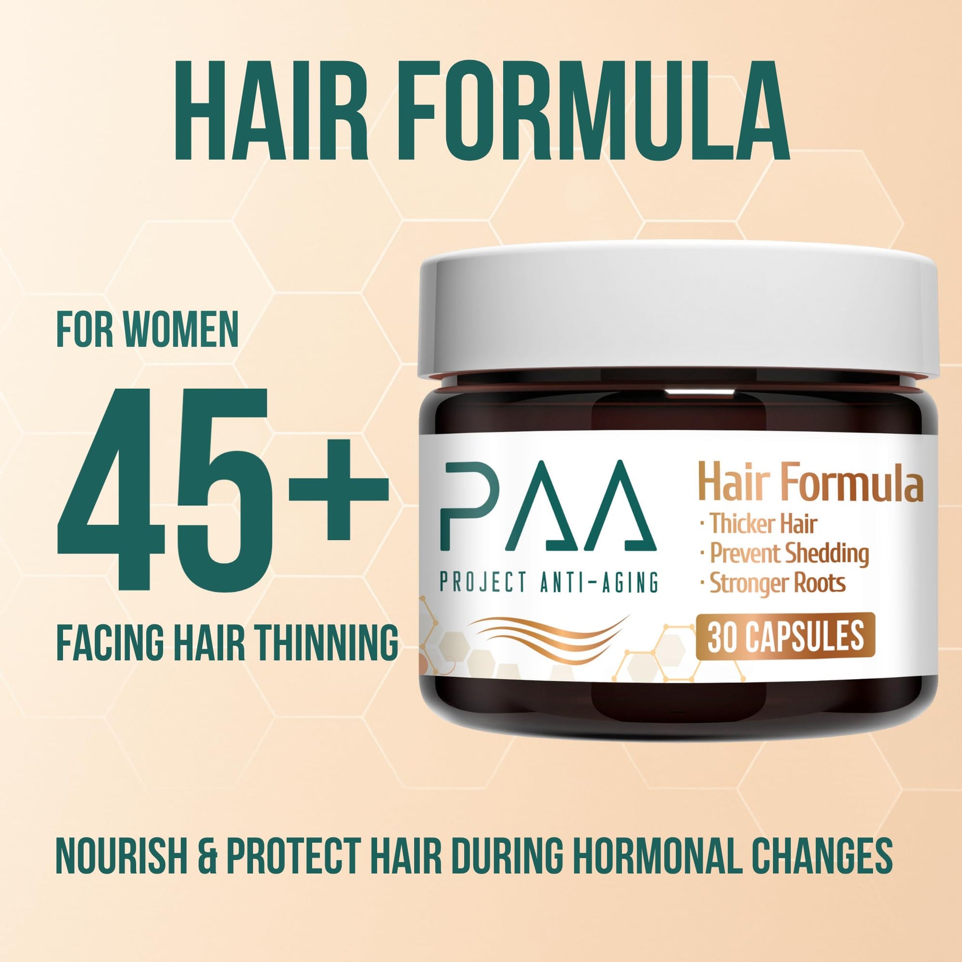 Project Anti-Aging Menopause Hair Don’t Care – Hair Growth Vitamins for Women 40+ to Support Thinning, Volume, Skin & Nails – Nutrient-Rich Supplement for Stronger, Fuller – Visible Results Project Anti-Aging buy supplements canada