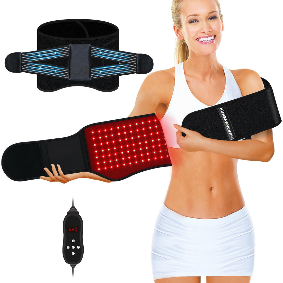 Red Light Therapy Belt, Infrared Light Therapy Device with Partition Control and Remote Control KingPavonini buy supplements canada