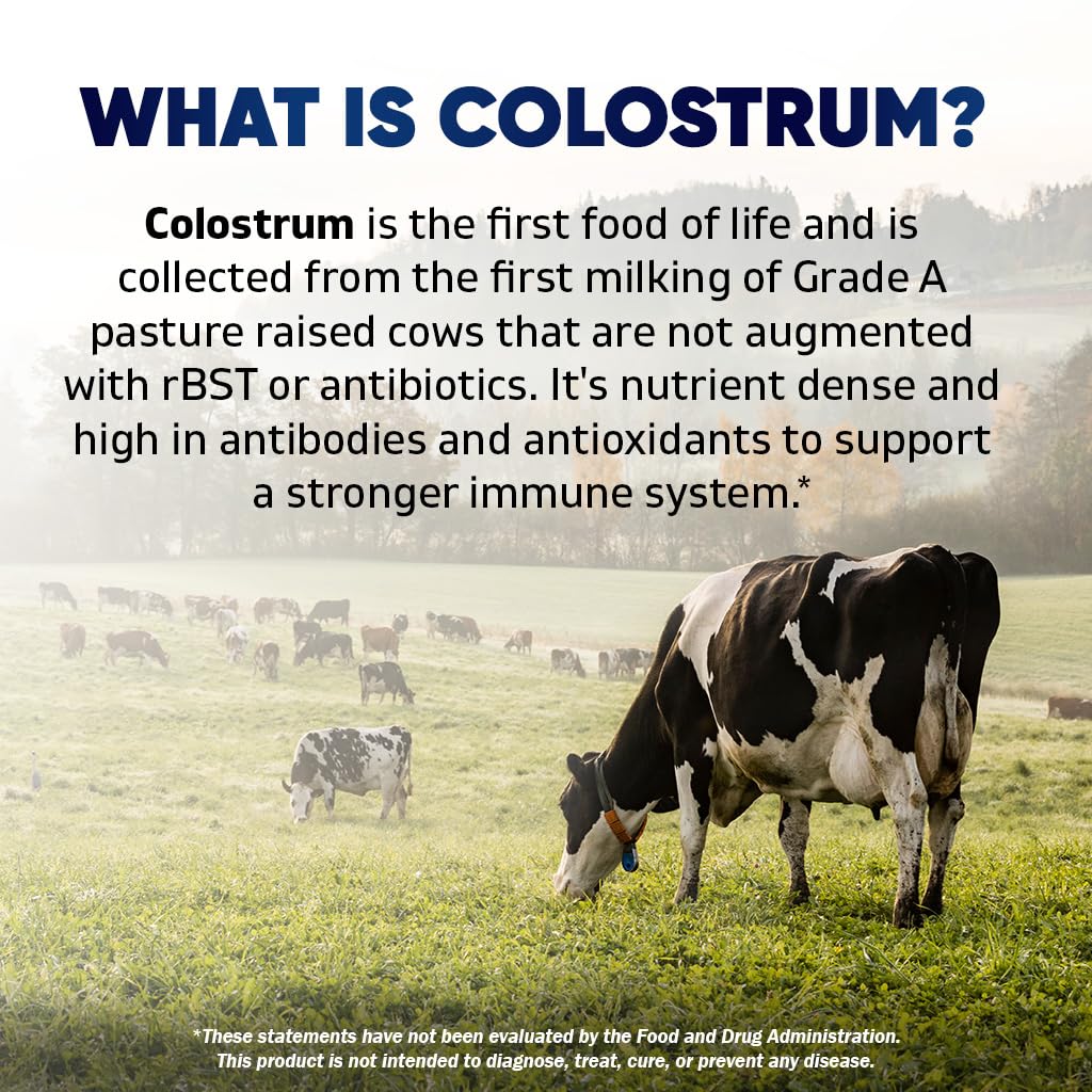 Vitamatic Bovine Colostrum 30% IgG Supplement 1500 mg per Serving - Supplement for Gut Health, Hair Growth, Beauty, Muscle Recovery, & Immune Support - 180 Veg Capsules Vitamatic buy supplements canada