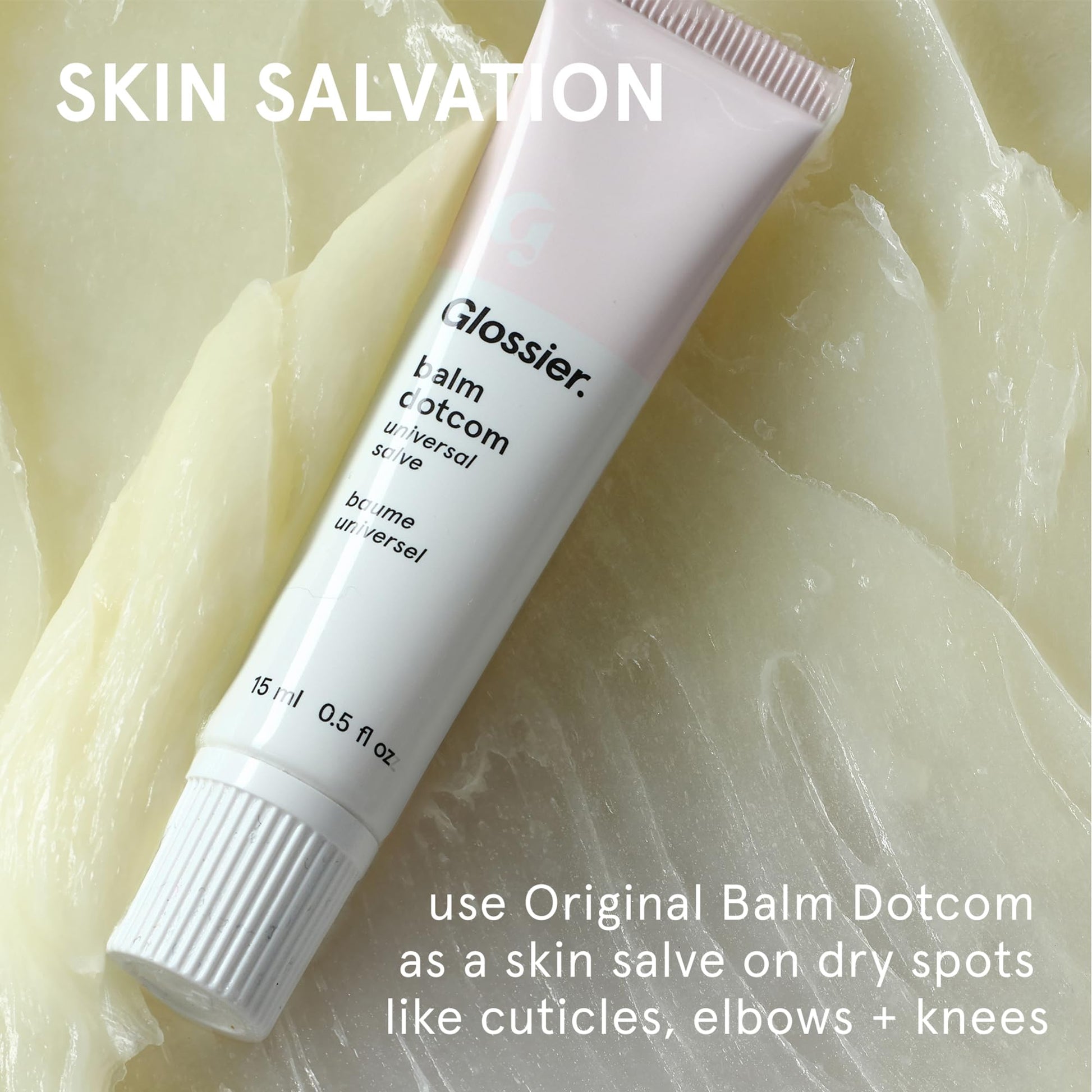 Glossier Balm Dotcom Hydrating Lip Balm - Universal Salve, Up to 12Hr Moisture - Lanolin, Beeswax & Castor Oil for Dry Lips, Cuticles & Skin - Original, Clear Fragrance-Free, 15ml Glossier buy supplements canada