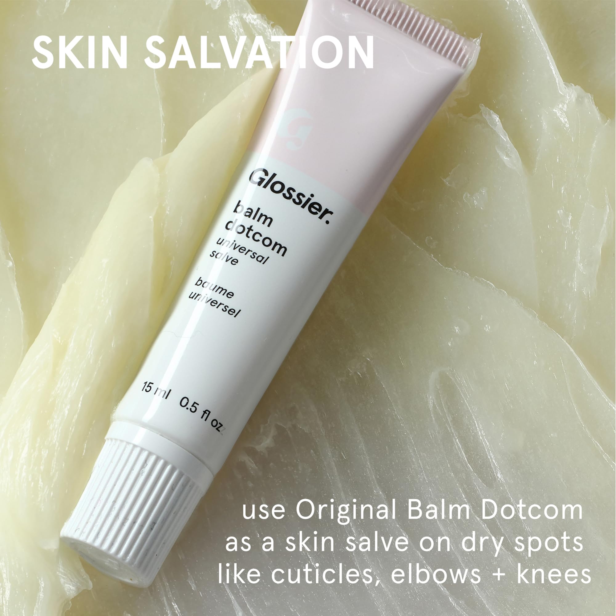 Glossier Balm Dotcom Hydrating Lip Balm - Universal Salve, Up to 12Hr Moisture - Lanolin, Beeswax & Castor Oil for Dry Lips, Cuticles & Skin - Original, Clear Fragrance-Free, 15ml Glossier buy supplements canada