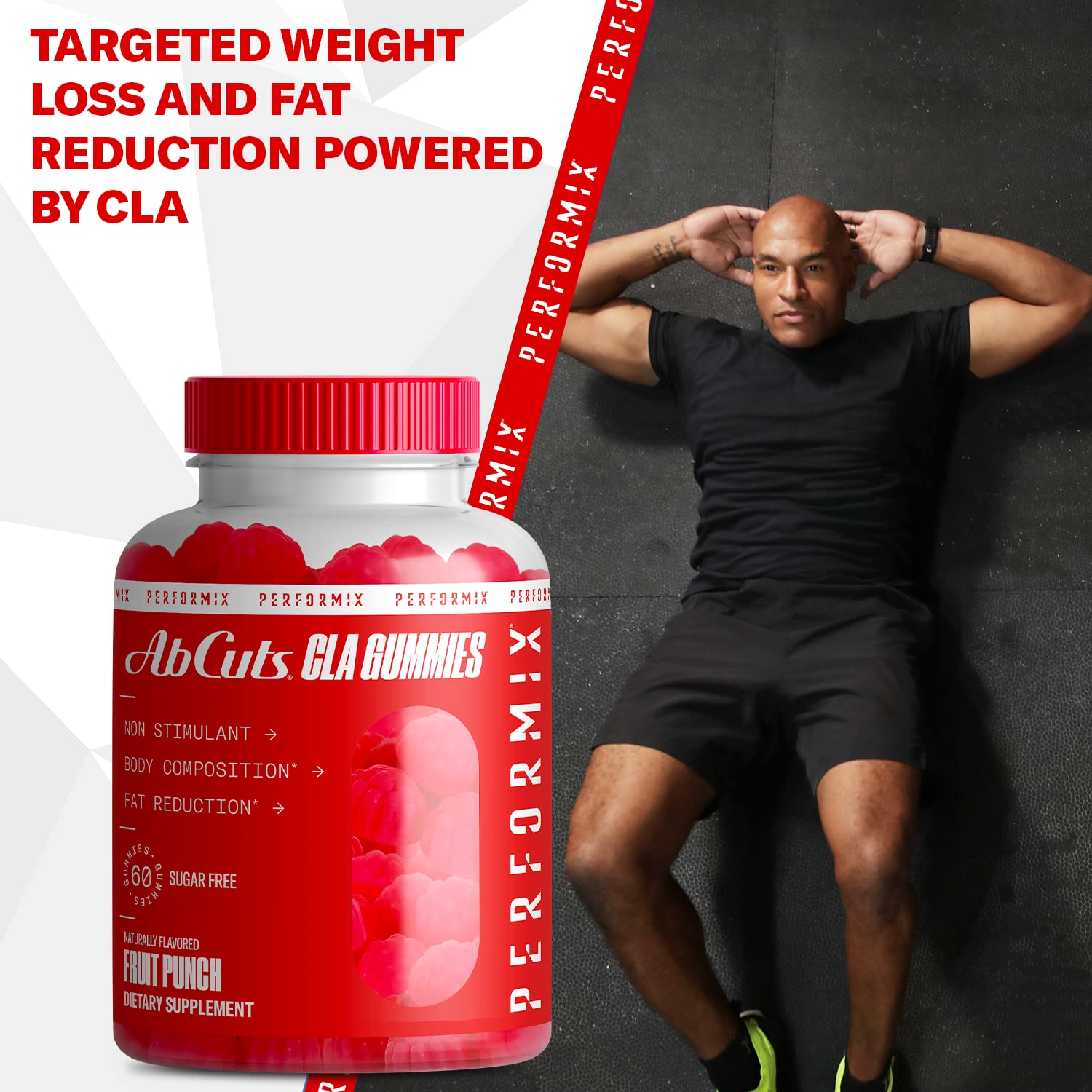 PERFORMIX AbCuts CLA Gummies - 60 Gummies, Fruit Punch - Non-Stimulant PERFORMIX buy supplements canada