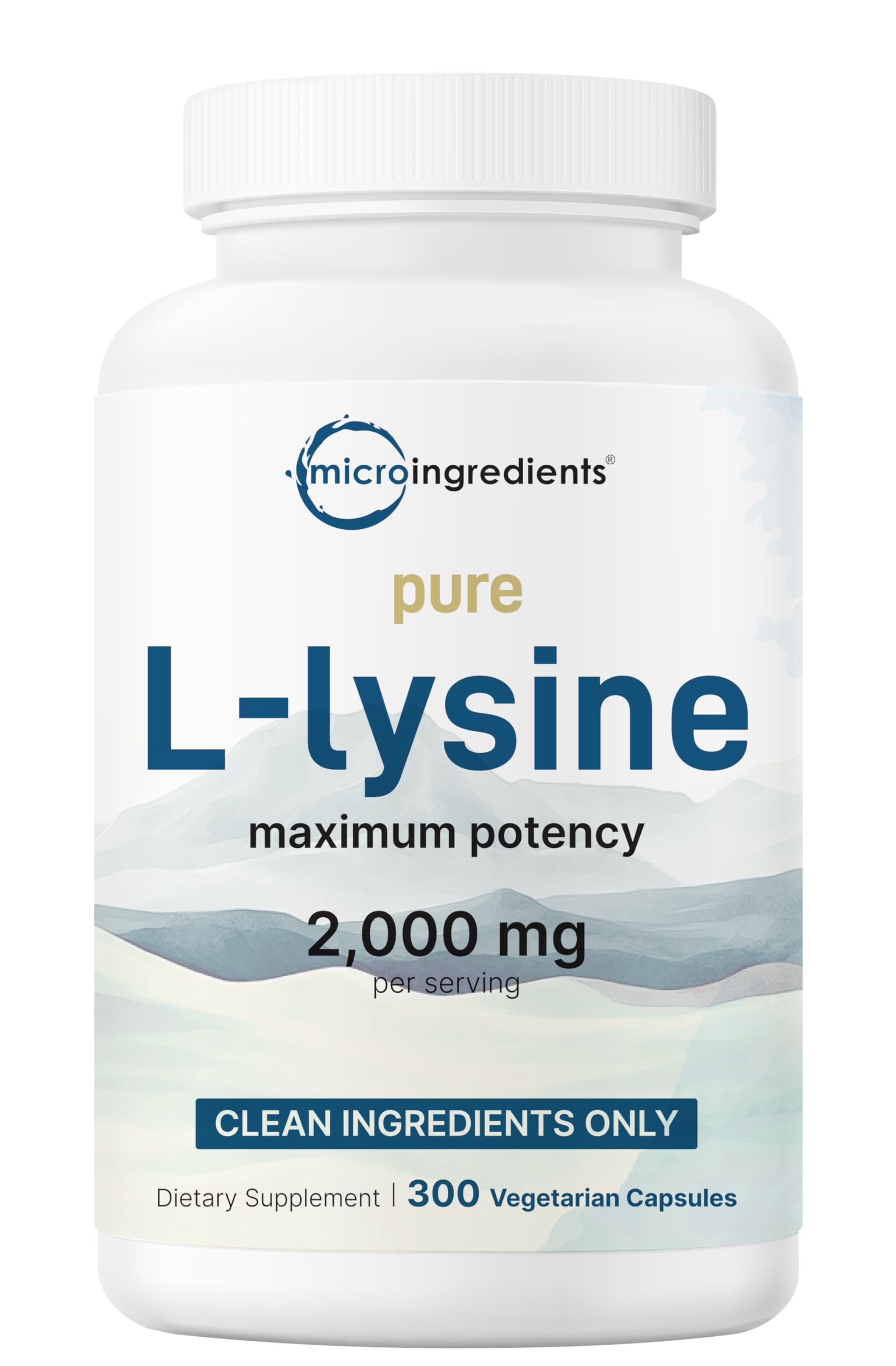 Pure L-Lysine 2,000mg, 300 Veggie Capsules | Maximum Potency, Easily Absorbed, Free Form | Essential Amino Acid for Collagen, Lip, & Immune Support Micro Ingredients buy supplements canada