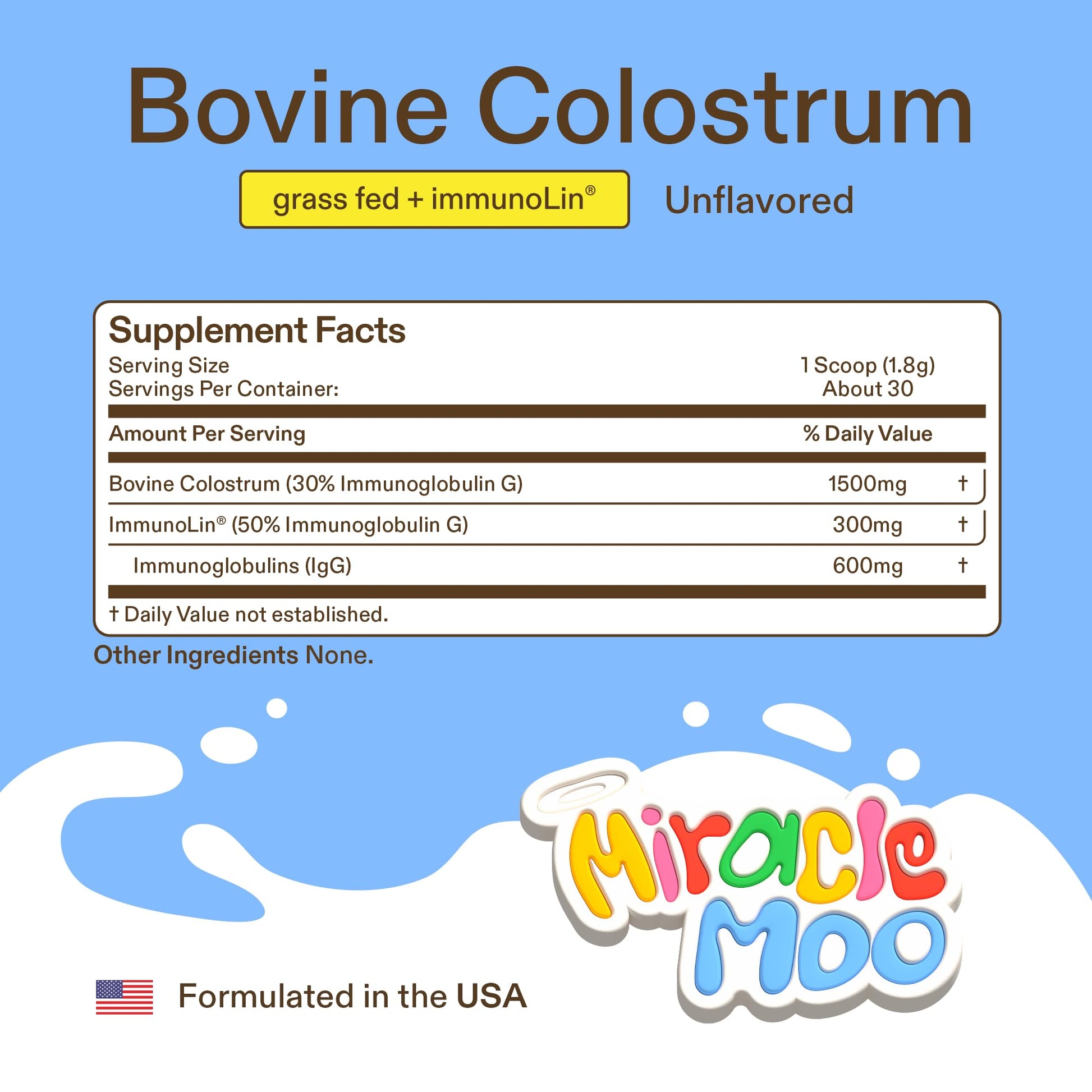 Colostrum Supplement for Gut Health, Hair Growth, Beauty and Immune Support Miracle Moo buy supplements canada