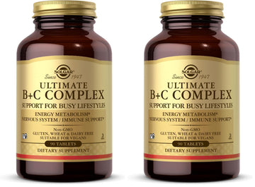 Solgar Ultimate B+C Complex Stress Formula 90 Tablets (Pack of 2) Solgar buy supplements canada