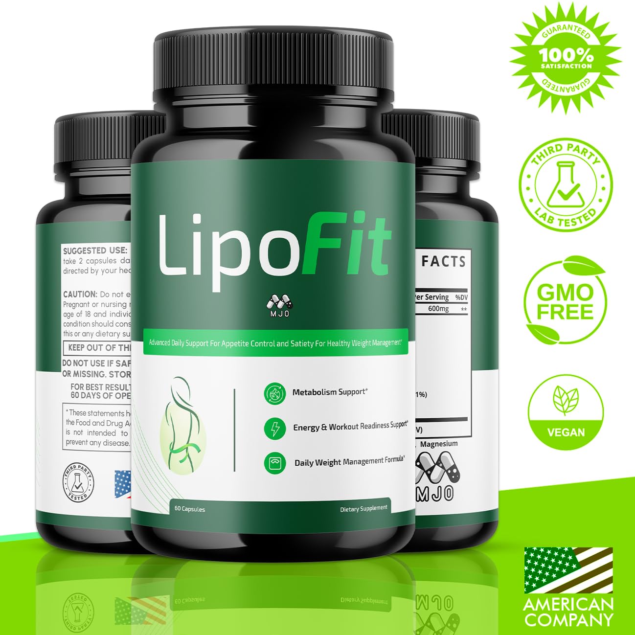 (5 Pack) Lipo Fit Capsules, Official Lipo Fit Pills with All Natural Ingredients, Advanced Overall Health & Wellness Vitamin Supplement Formula for Maximum Strength Multivitamin Support (300 Capsules) MJO buy supplements canada