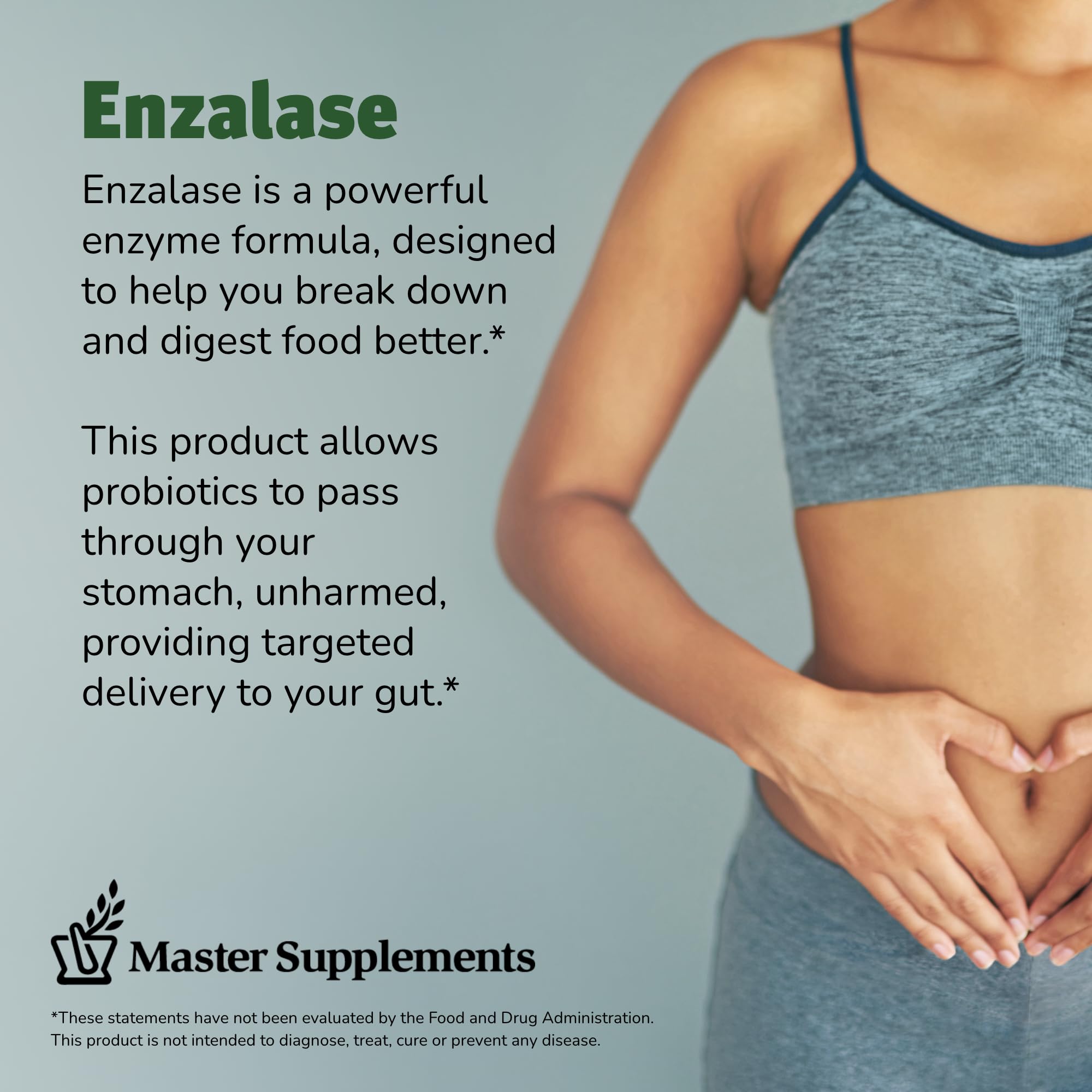Master Supplements Enzalase - 50 Capsules, Pack of 3 - Probiotic Compatible Enzymes - Provides Digestive Boost + Gas & Bloating Relief - Gluten Free - 150 Total Servings ENZALASE buy supplements canada