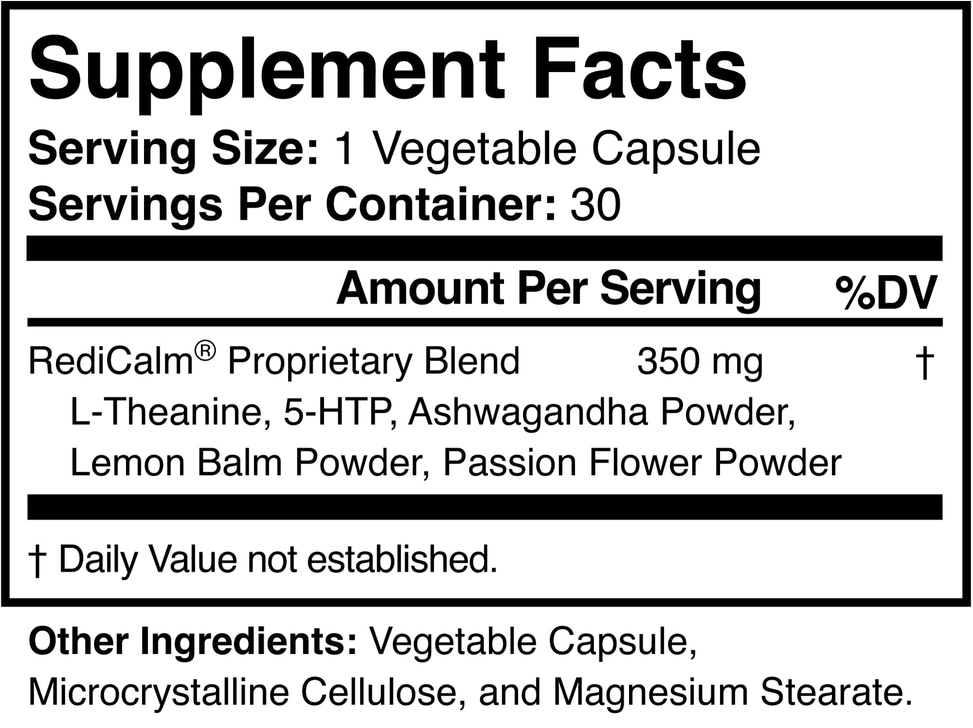 RediCalm - Natural Stress Relief Supplement - Non-GMO, Vegan, Gluten-Free RediCalm buy supplements canada