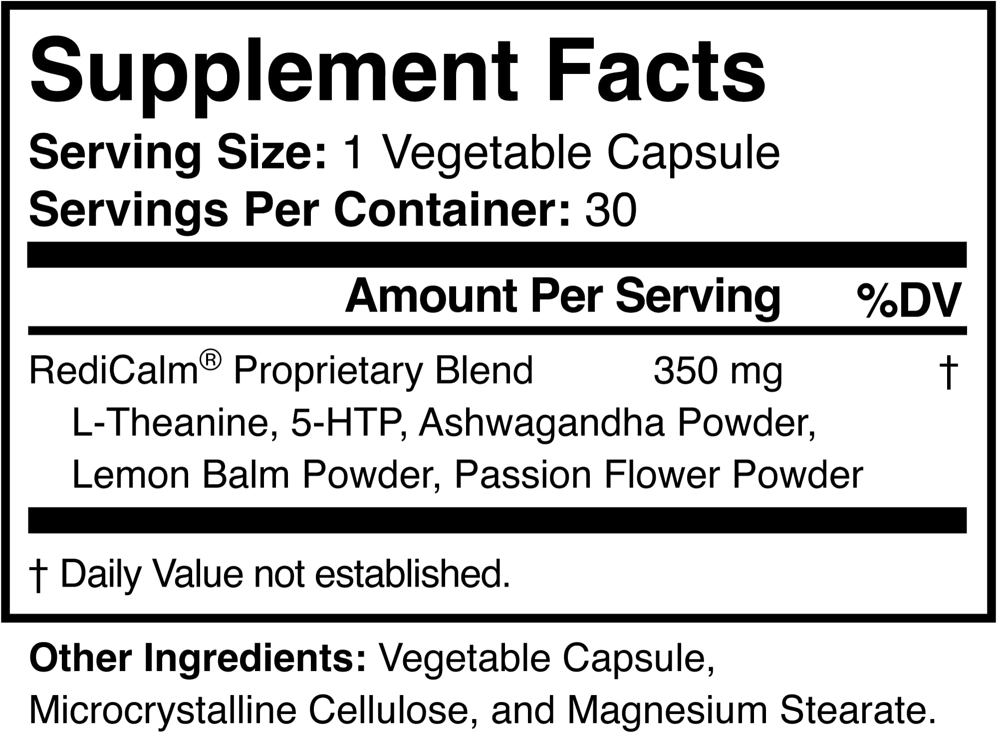 RediCalm - Natural Stress Relief Supplement - Non-GMO, Vegan, Gluten-Free RediCalm buy supplements canada