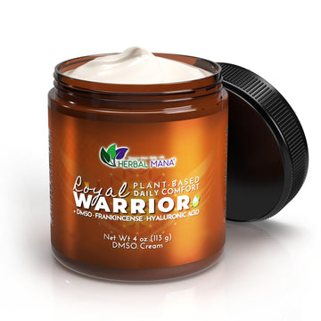 Herbal Mana Frankincense DMSO Body Cream with Magnesium & Hyaluronic Acid | Royal Warrior Herbal Mana buy supplements canada