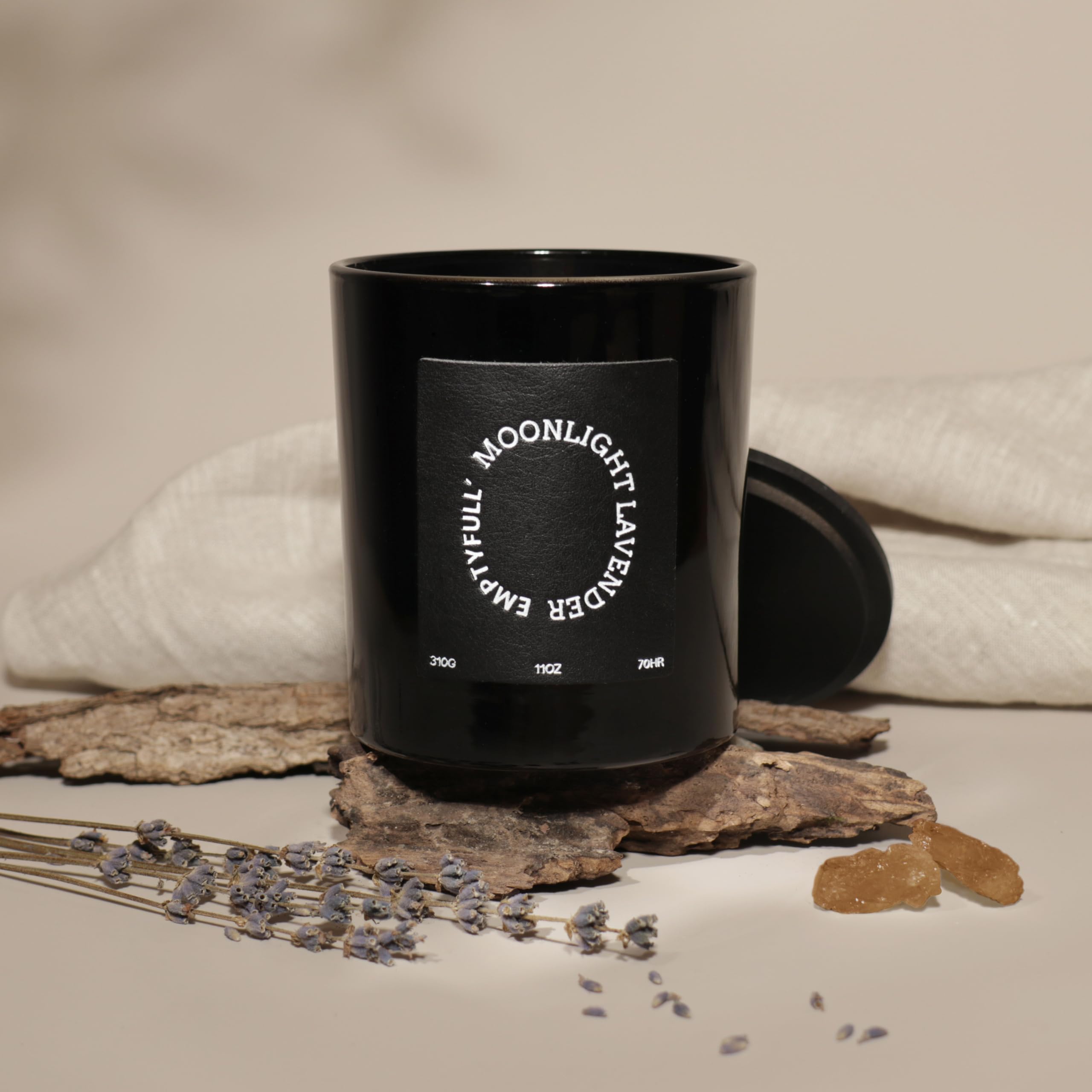 EMPTYFULL Lavender Scented Candles, Wood Wick, 11 oz Large Candle, Natural Soy Candles Emptyfull buy supplements canada