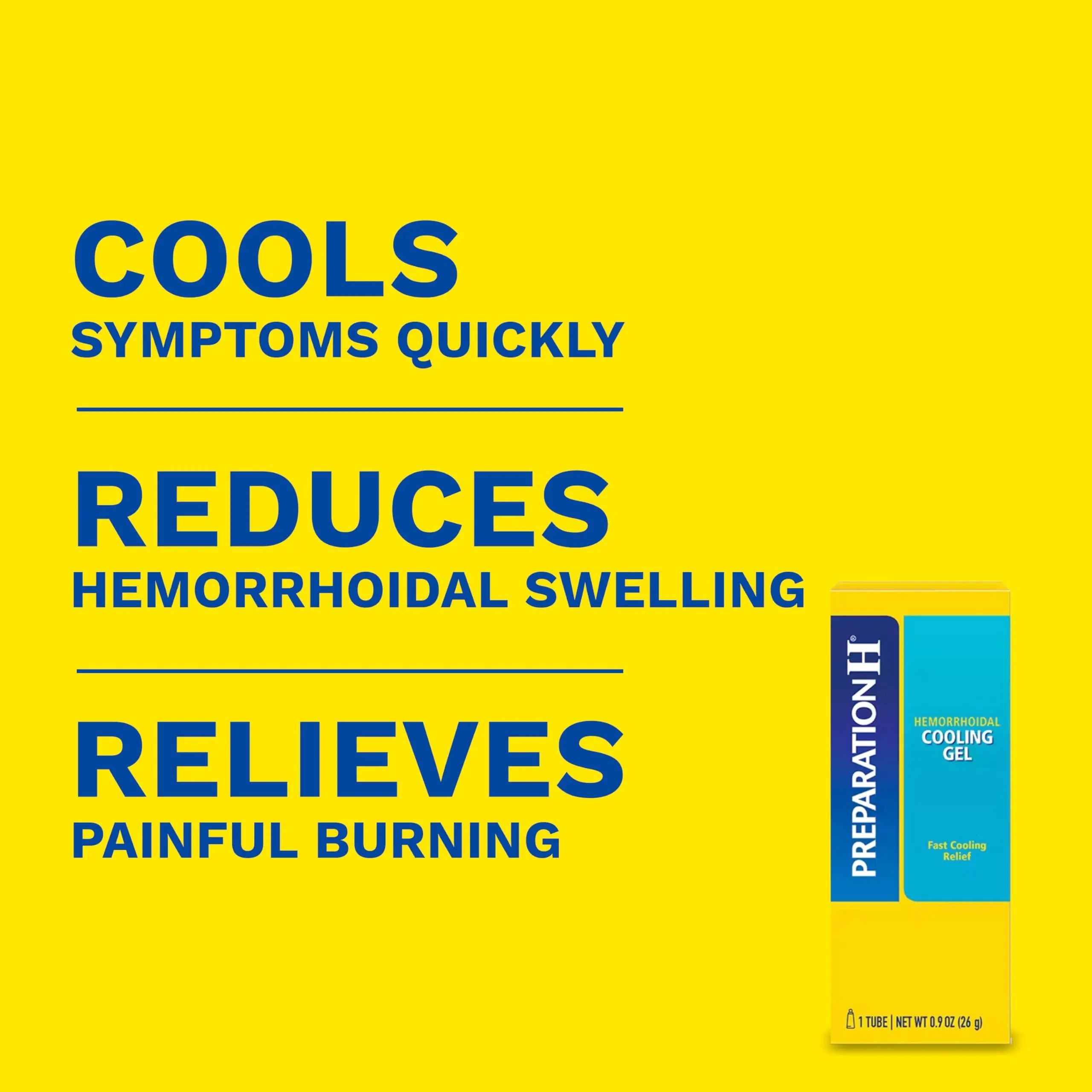 Preparation H Hemorrhoid Cooling Gel with Aloe for Fast Discomfort Relief - 0.9 Oz Tube Preparation H buy supplements canada