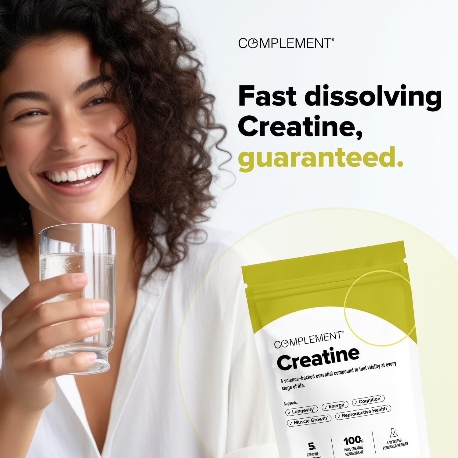 Complement Creatine Monohydrate Micronized Powder for Women and Men (5g, 60 Servings) Pre Workout, Post Workout, Muscle Recovery, Brain Health, Longevity- Vegan, Unflavored Complement buy supplements canada