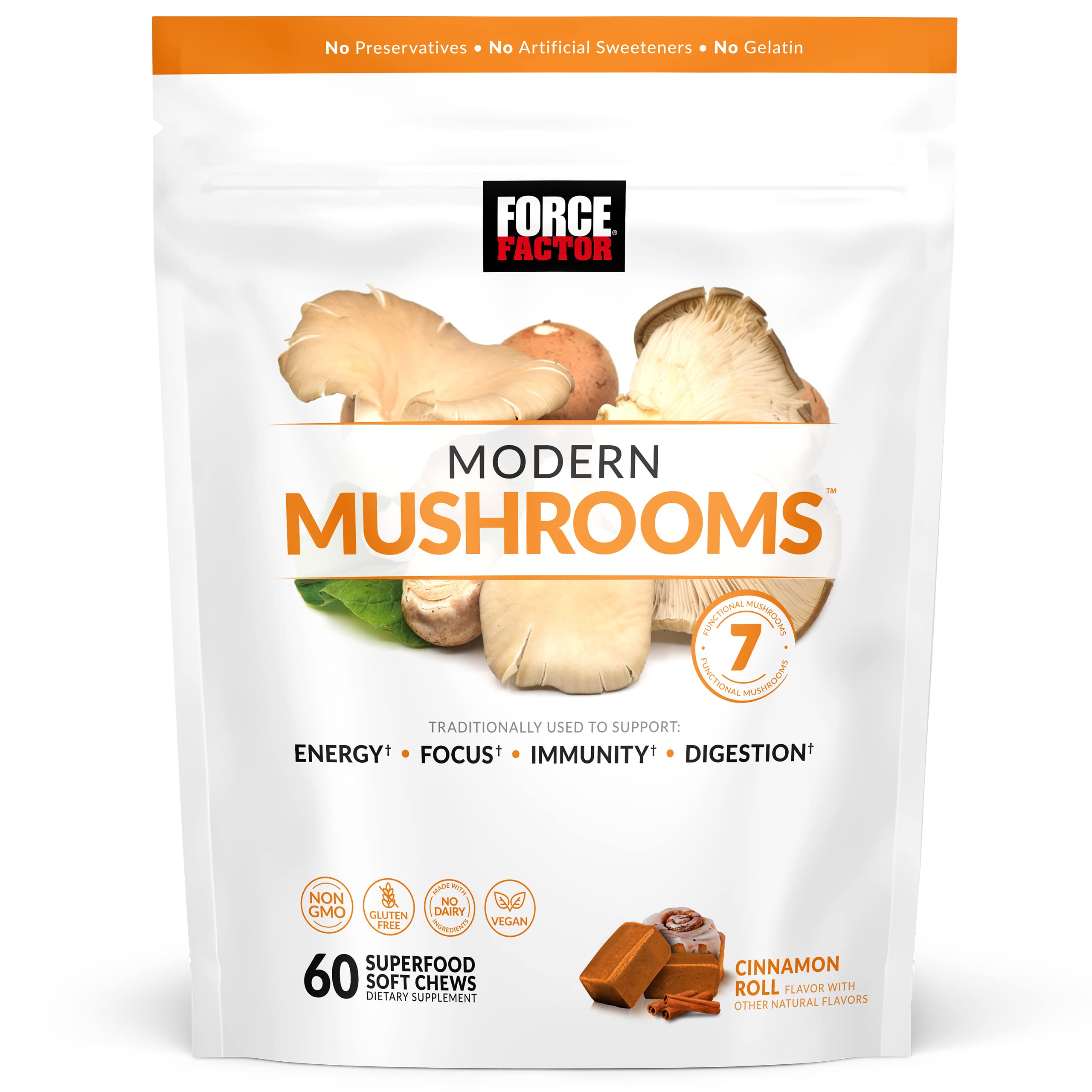 FORCE FACTOR Modern Mushrooms Soft Chews, Mushroom Supplement with Lions Mane Force Factor buy supplements canada