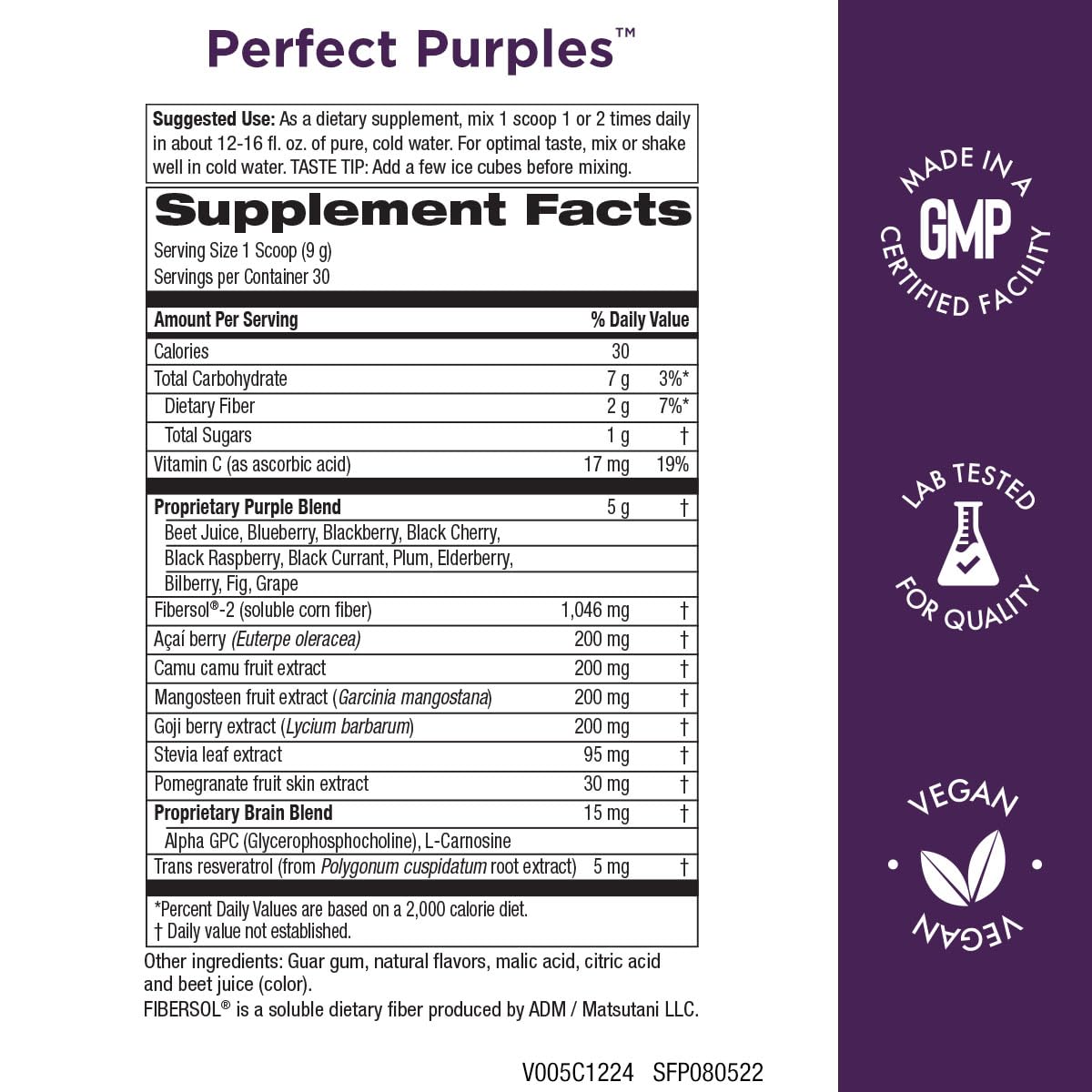 Purity Products Perfect Purples Powder Phytonutrient Rich, Healthy Aging Super Formula - Support Total Body Health - High ORAC Power - P40p Pomegranate Extract w/ 40% Punicosides - 30 Day Supply Purity Products buy supplements canada
