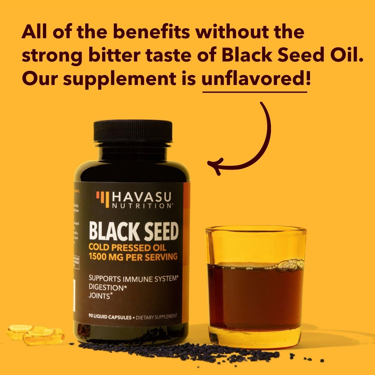 Black Seed Oil Nigella Sativa Cold-Pressed Capsules | 1500mg Black Cumin Seed Oil HAVASU NUTRITION buy supplements canada