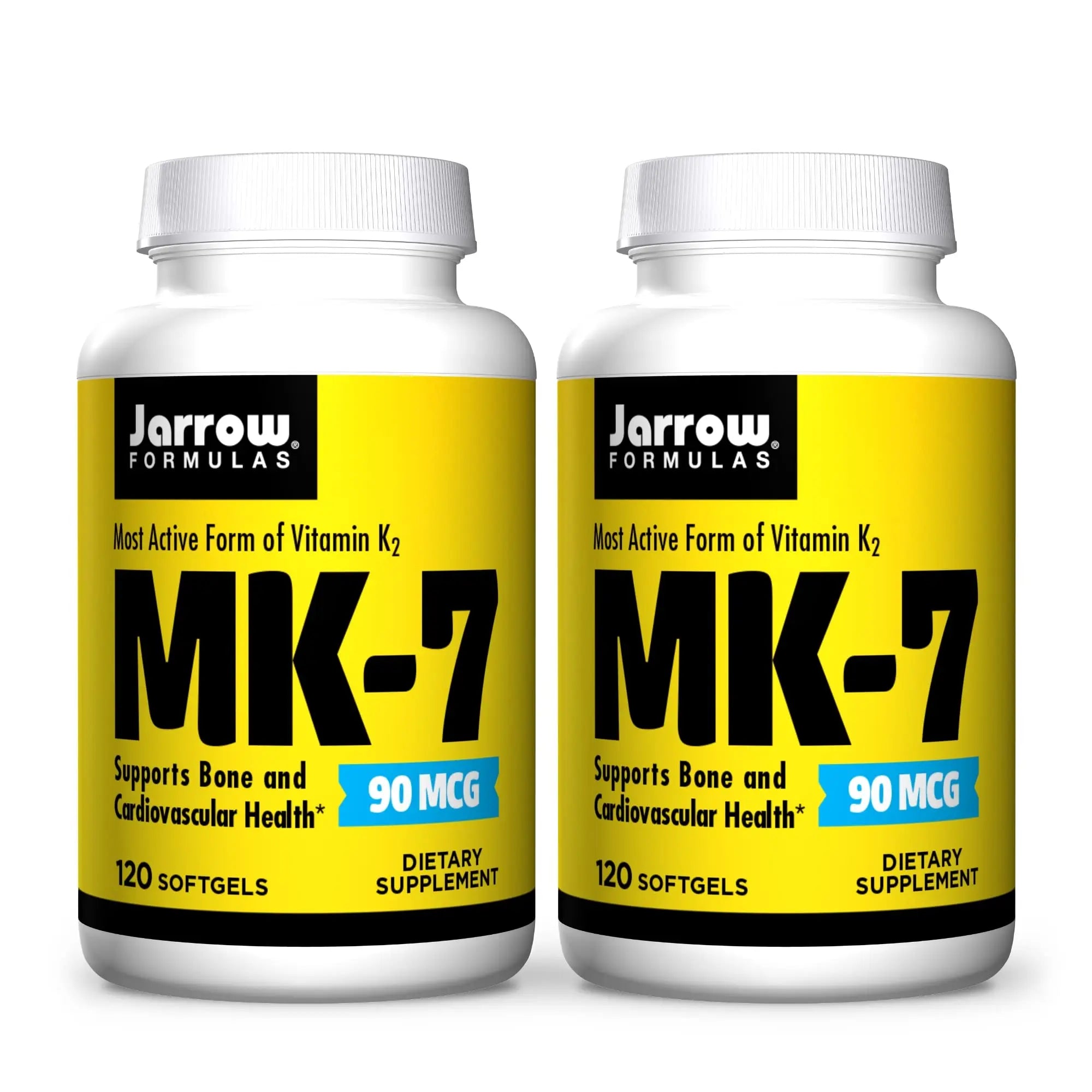 Jarrow Formulas MK-7 90 mcg - 120 Softgels, Pack of 2 - Superior Vitamin K Product for Building Strong Bones Jarrow Formulas buy supplements canada