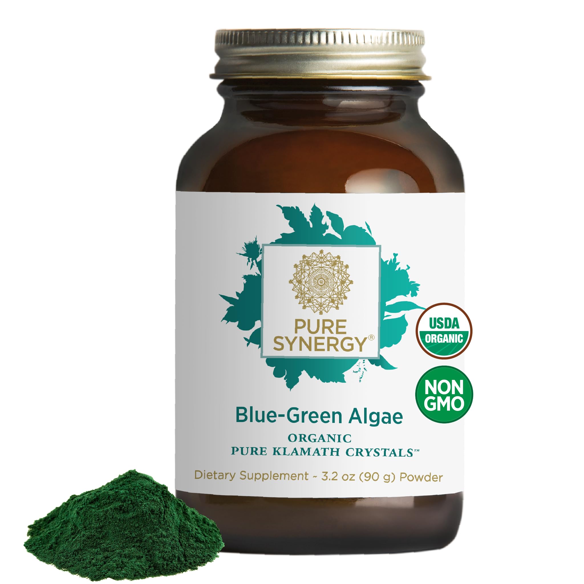 PURE SYNERGY Blue-Green Algae Powder | Superfood Powder with Chlorophyll | Organic AFA Blue Green Algae Supplement | Supports Energy, Mental Clarity, and Detoxification (3.2 oz.) PURE SYNERGY buy supplements canada