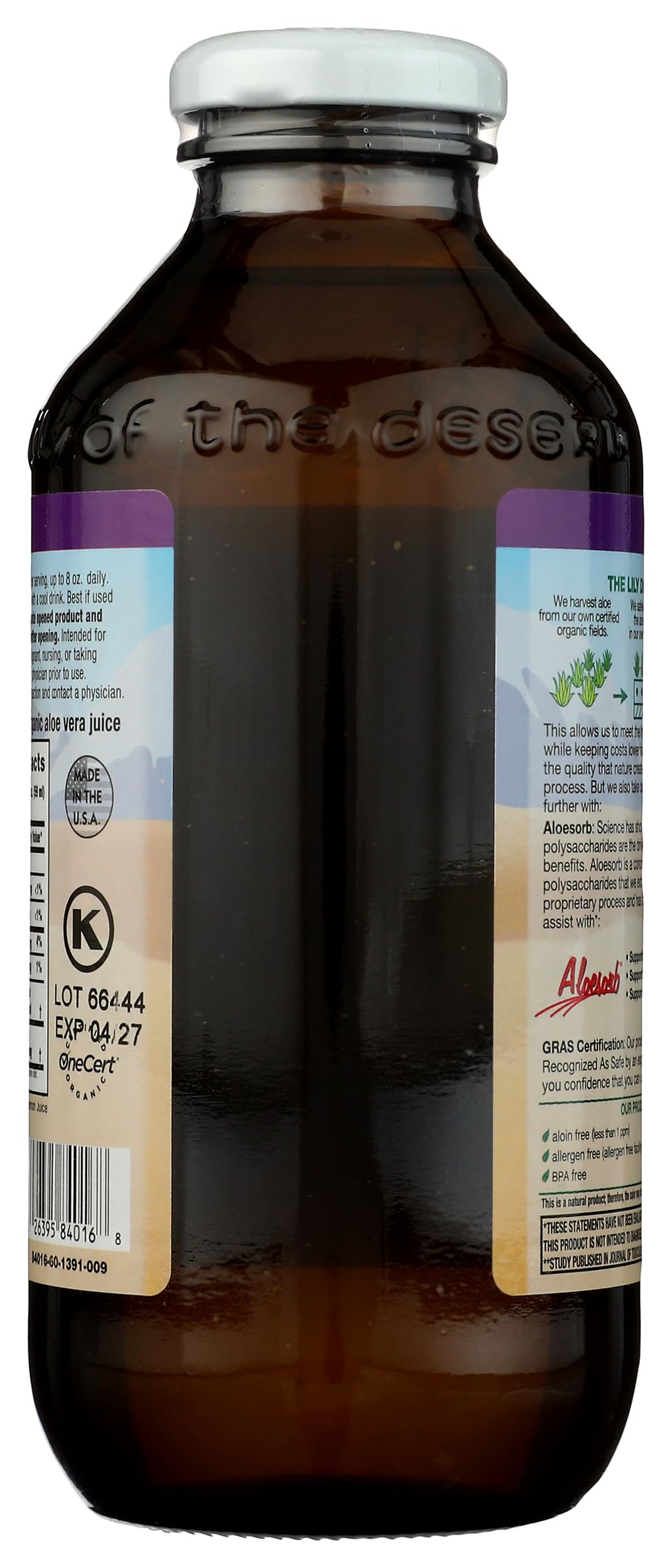 Lily of the Desert Aloe Vera Juice, Whole Leaf Filtered, Organic & Preservative Free – Natural Vitamins, Digestive Enzymes for Gut Health, Lily Of The Desert buy supplements canada
