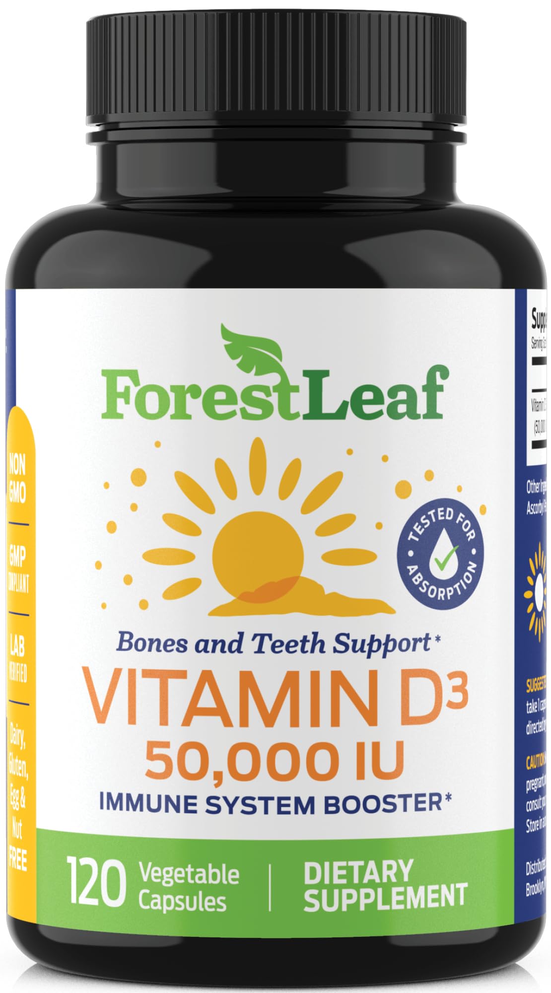 ForestLeaf - Vitamin D3 IU Weekly Supplement - Vitamin D Capsules for Bones ForestLeaf buy supplements canada