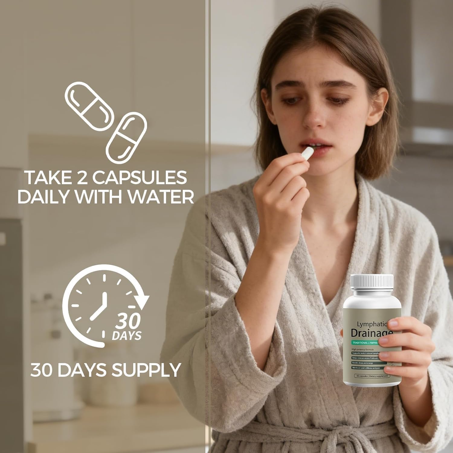 MOKA Lymphatic Drainage Capsules, New Maximum Potency Formula with Dandelion Extract, Cleavers Extract - Supports Cellulite Reduction 60 Capsules.xx MOKA buy supplements canada