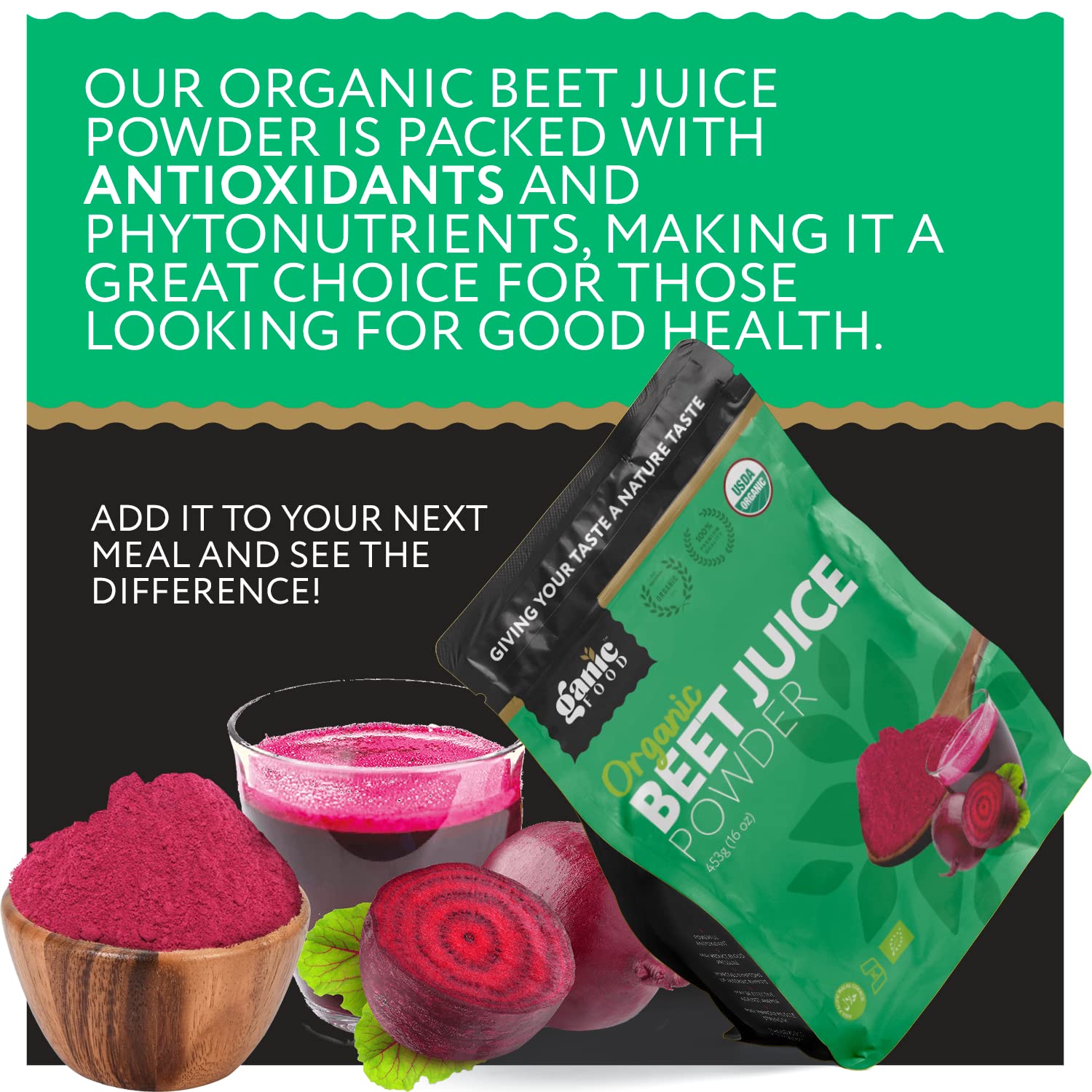 Ganic Food Organic Beet Root Juice Powder, 16 Ounces Ganic Food buy supplements canada