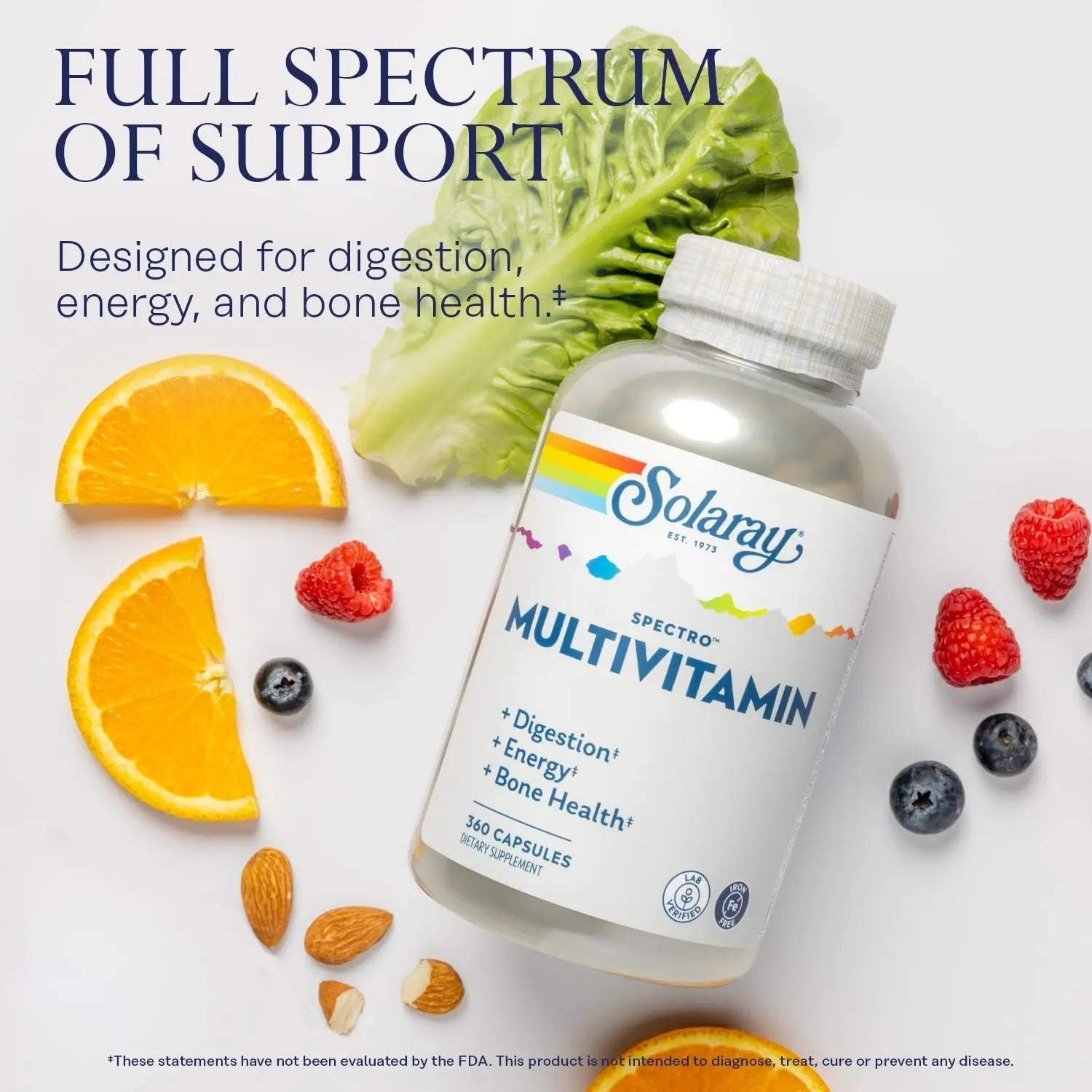 SOLARAY Spectro Multivitamin with Iron - Multi Vitamin with Calcium, Magnesium, Energizing Greens, Herbs & Digestive Enzymes SOLARAY buy supplements canada