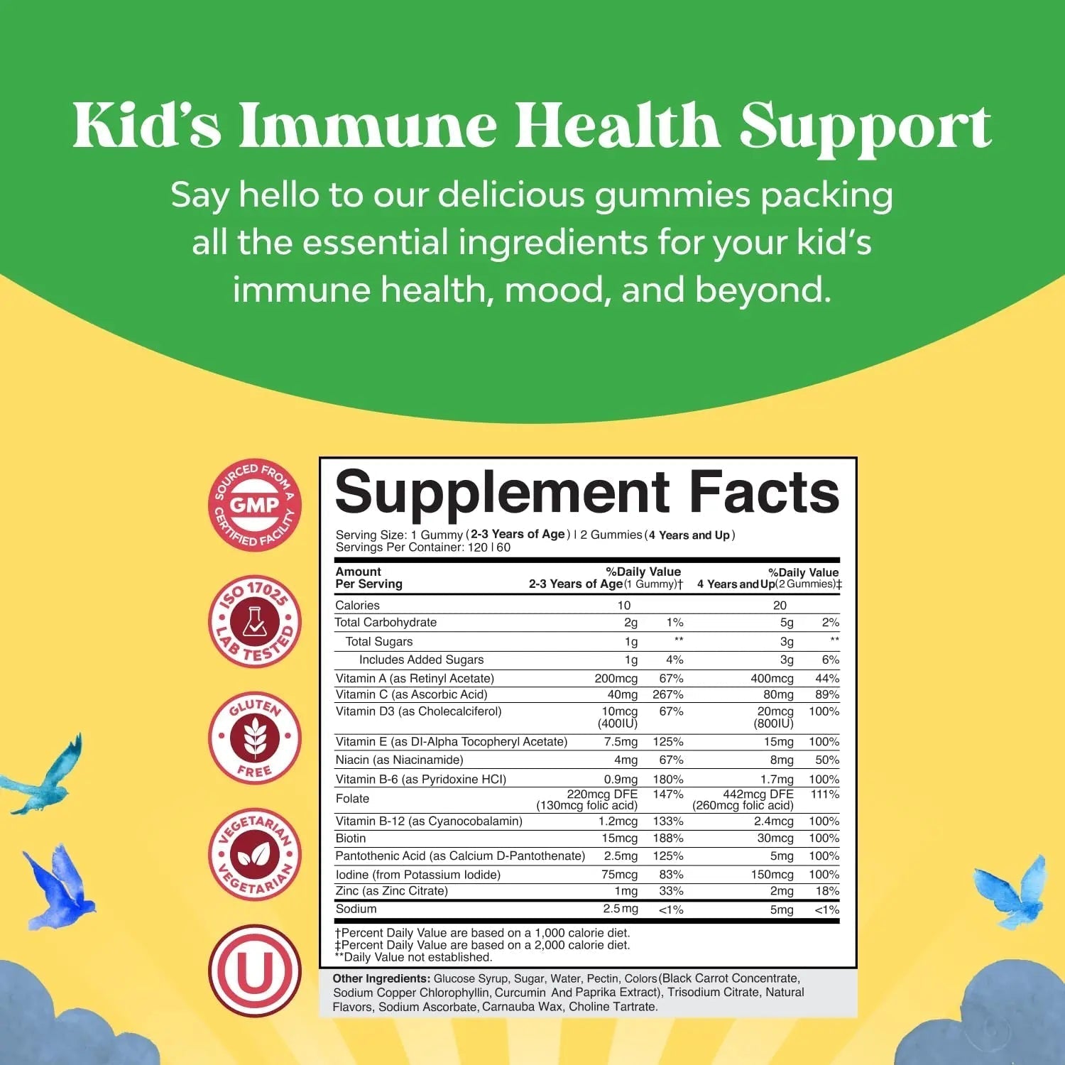 Bundle of Plant Based Kids Multivitamin Gummies with Vitamins A C D3 E B Zinc and DHA Omega 3 Gummies with Vegetarian 6 9 for Vision Brain Immunity Support Natures Craft buy supplements canada
