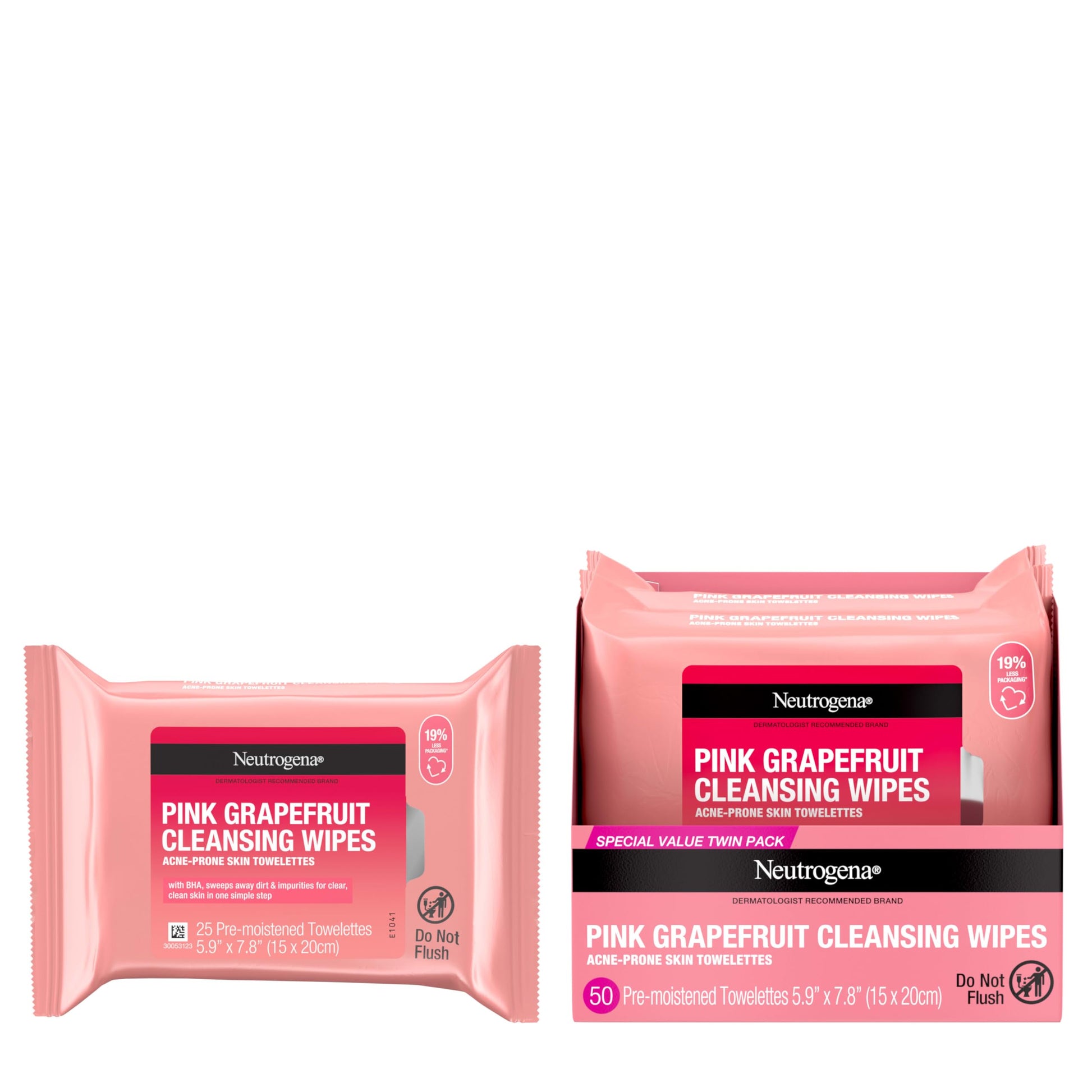 Neutrogena Makeup Remover Cleansing Towelettes, Pink Grapefruit, 25 Count, Twin Pack Neutrogena buy supplements canada