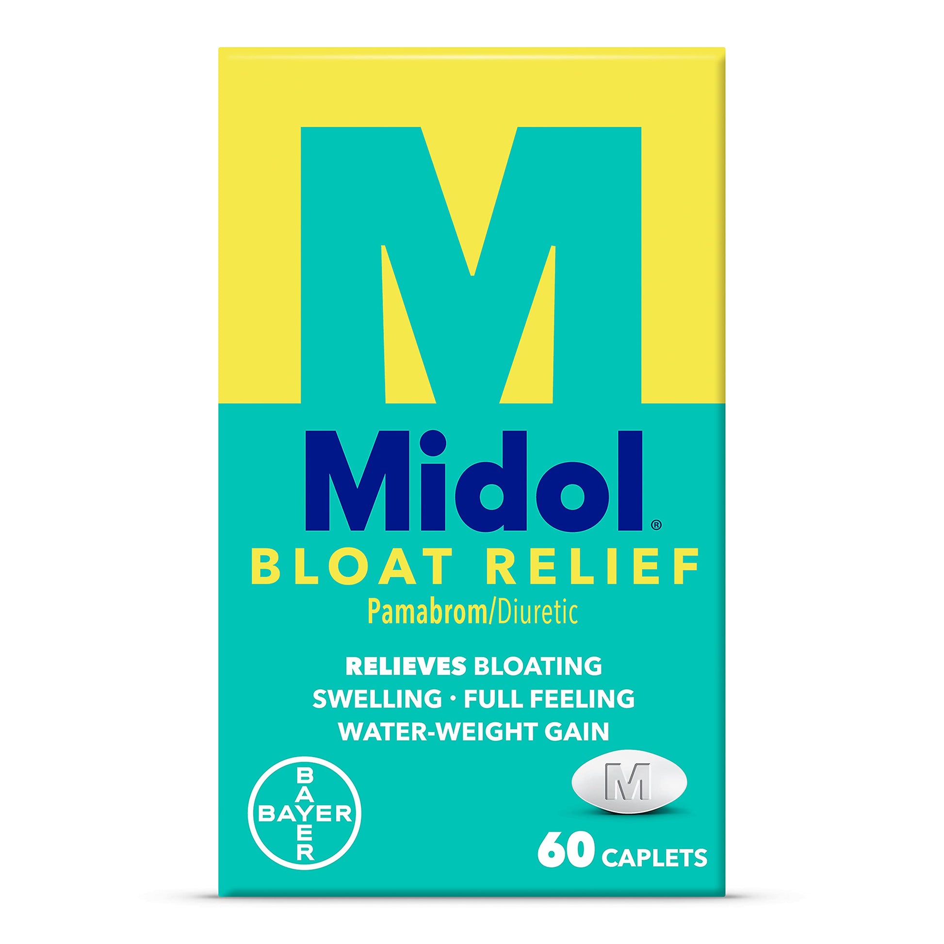 Midol Bloat Relief Caplets with Pamabrom, Relieve Bloating Symptoms Before and During Your Period, Provides Up to 6 Hours of Relief for Women, 60 Count Midol buy supplements canada