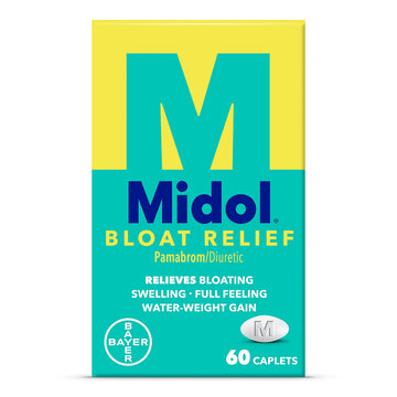 Midol Bloat Relief Caplets with Pamabrom, Relieve Bloating Symptoms Before and During Your Period, Provides Up to 6 Hours of Relief for Women, 60 Count Midol buy supplements canada