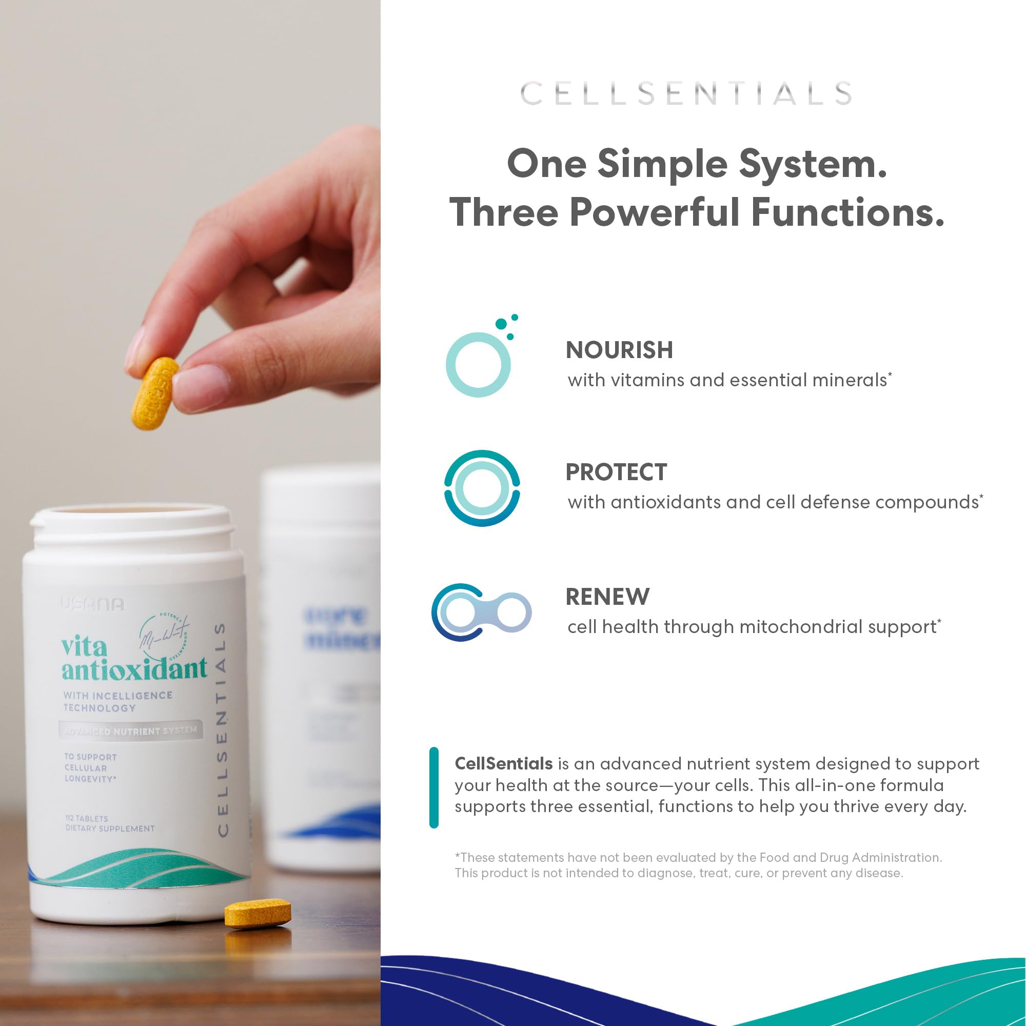 USANA CellSentials - Core Minerals and Vita Antioxidant with InCelligence Technology to Support Total Body Health* - 112 Tablets Per Bottle - 28 Day Supply USANA buy supplements canada