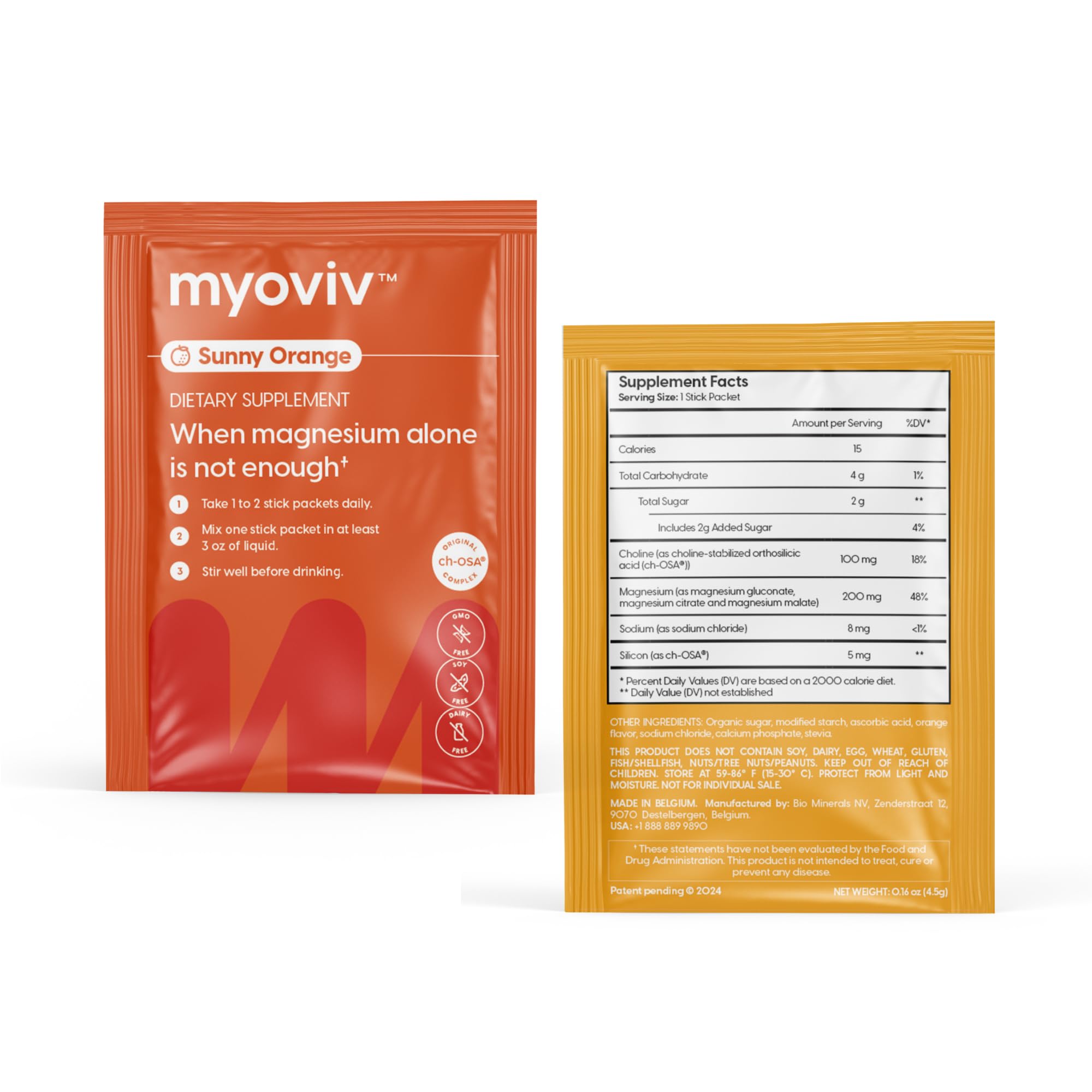 MYOVIV - Powerful Muscle Cramp Relief - 14 Packets (Trial Size), Sunny Orange Flavor - Muscle Cramp Support - Pregnancy & Lactation Safe MYOVIV buy supplements canada