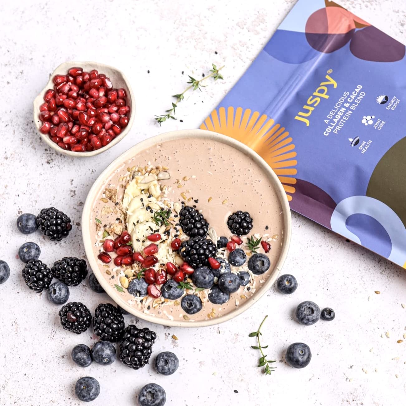 Juspy Premium Marine Collagen Powder + High Protein Cacao Superfood Blend Juspy buy supplements canada