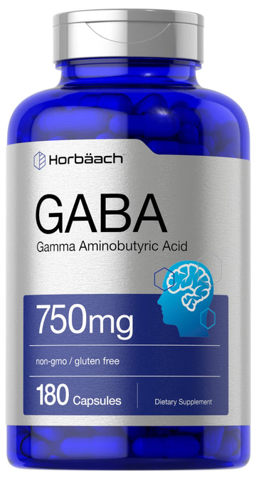 GABA 750mg | 180 Capsules | Gamma Aminobutyric Acid Supplement Horbäach buy supplements canada