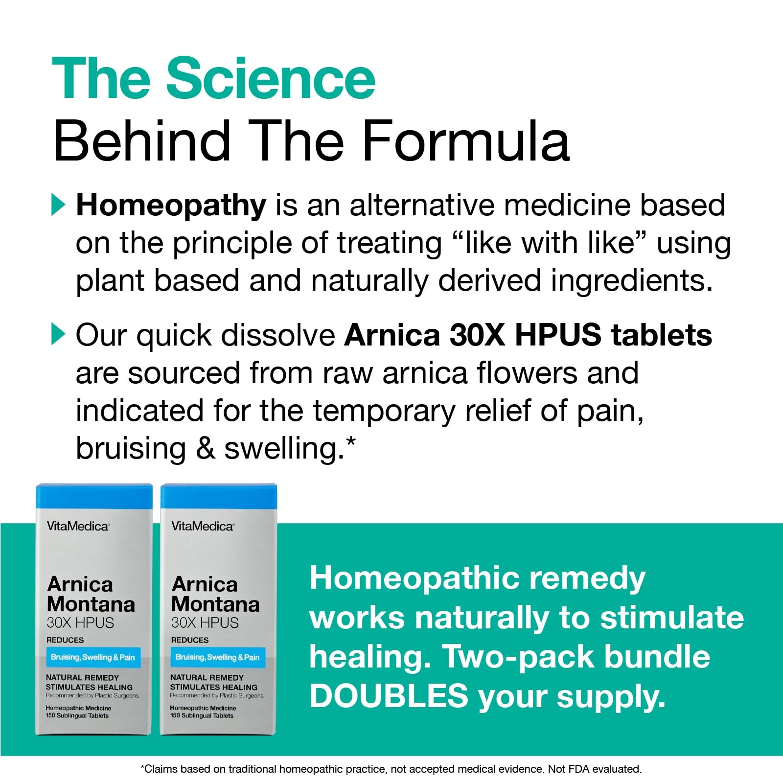 VitaMedica Arnica Montana 30X Homeopathic Tablets for Bruising Pain and Swelling | Plant Based Formula VitaMedica buy supplements canada
