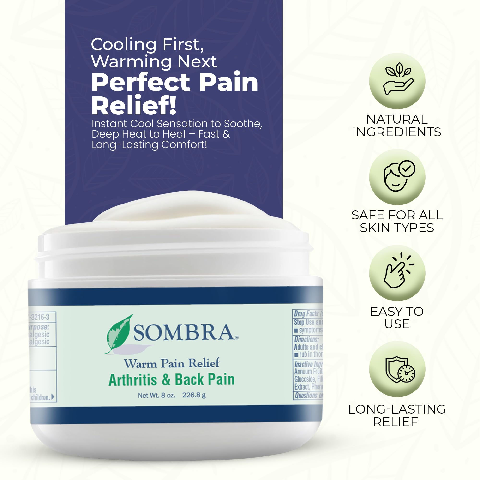 Sombra Warm Therapy Gel – Warming Muscle Comfort & Tension Relief – 8oz Jar Sombra buy supplements canada