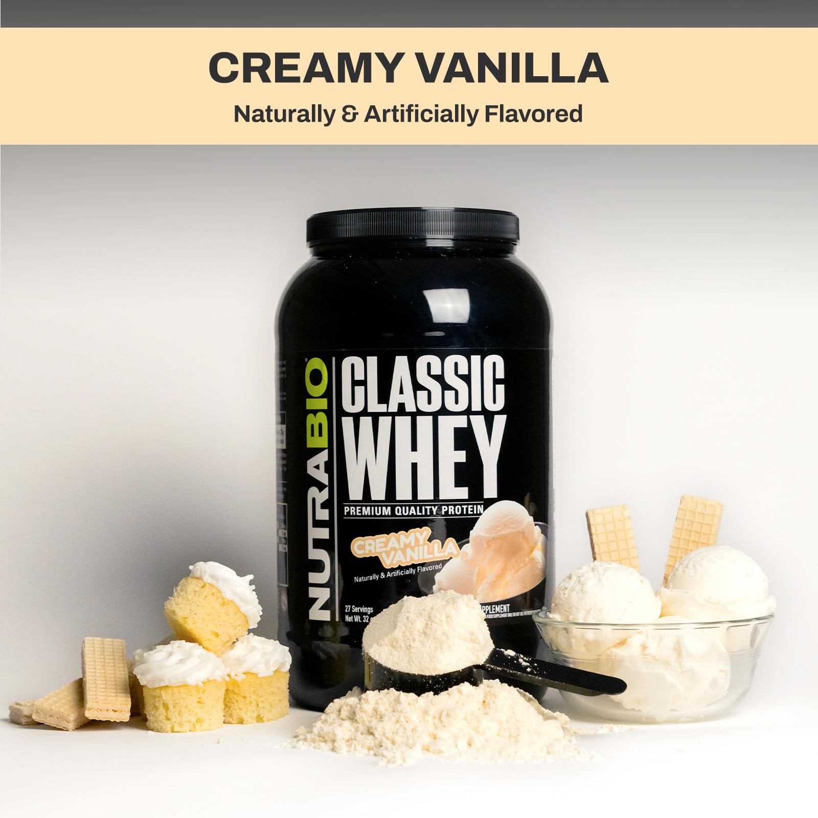 NutraBio Classic Whey Protein Powder- 25G of Protein Per Scoop - Full-Spectrum Amino NutraBio buy supplements canada