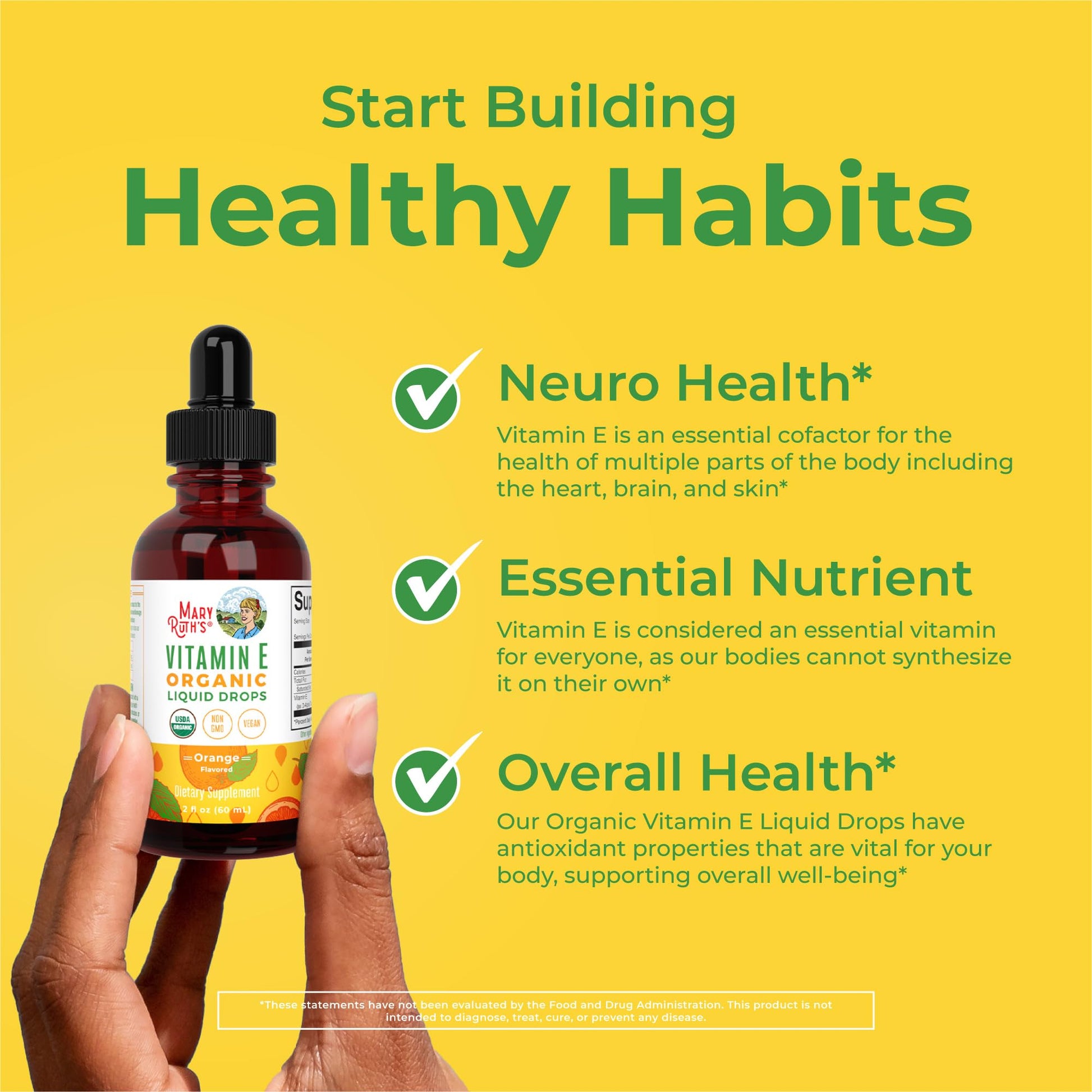MaryRuth Organics USDA Vitamin E Liquid Drops 2 Month Supply | Bone and Joint Health | Cognitive Health for Adults and Kids | Sugar Free, Vegan, Non-GMO, Gluten Free | 2 Ounces MARYRUTH'S buy supplements canada
