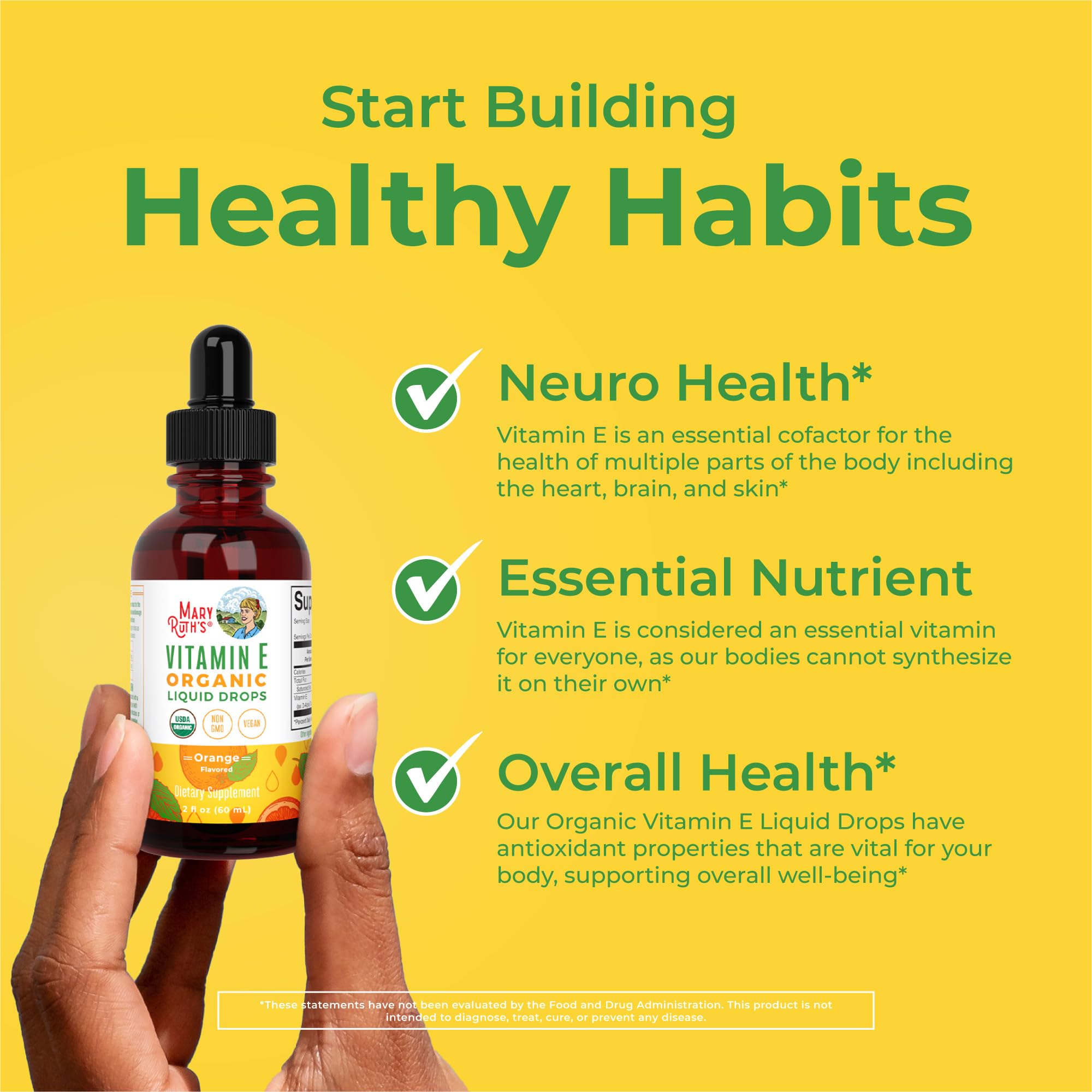 MaryRuth Organics USDA Vitamin E Liquid Drops 2 Month Supply | Bone and Joint Health | Cognitive Health for Adults and Kids | Sugar Free, Vegan, Non-GMO, Gluten Free | 2 Ounces MARYRUTH'S buy supplements canada