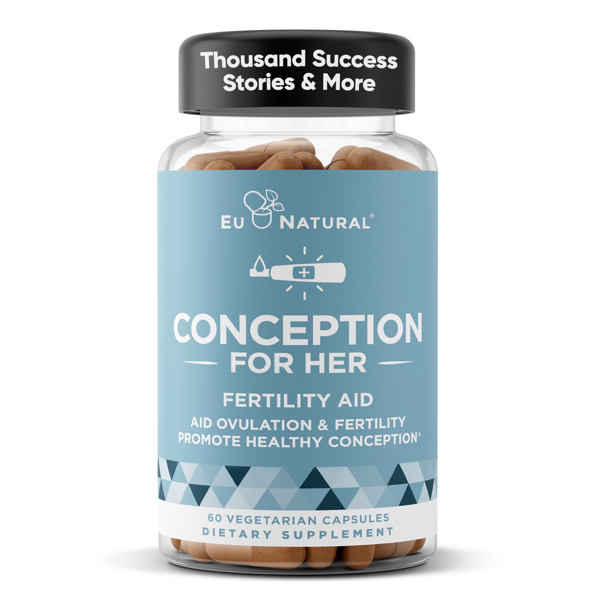 Eu Natural Conception for Her Fertility Supplements for Women - Ovulation, Hormonal Balance & Regular Cycle Support - Myo-Inositol, Folate, Folic Acid & Vitex - 60 Vegetarian Capsules Eu Natural buy supplements canada