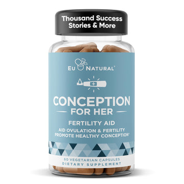 Eu Natural Conception for Her Fertility Supplements for Women - Ovulation, Hormonal Balance & Regular Cycle Support - Myo-Inositol, Folate, Folic Acid & Vitex - 60 Vegetarian Capsules Eu Natural buy supplements canada