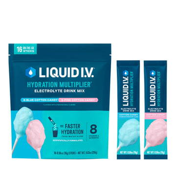 Liquid I.V.® Hydration Multiplier - Cotton Candy | Electrolyte Powder Drink Mix | 1 Pack (16 Servings) Liquid I.V. buy supplements canada
