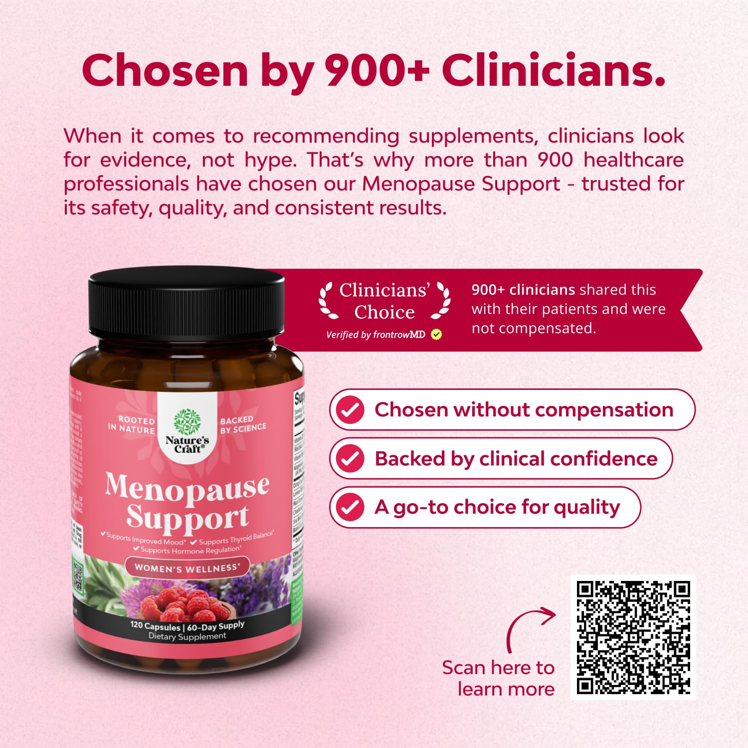 Complete Herbal Menopause Supplement for Women - Female Hormone Balance Capsules for Night Sweats Hot Flashes & Mood Swings with Dong Quai, Chaste Berry & Black Cohosh Root - 120 Count Pack Natures Craft buy supplements canada
